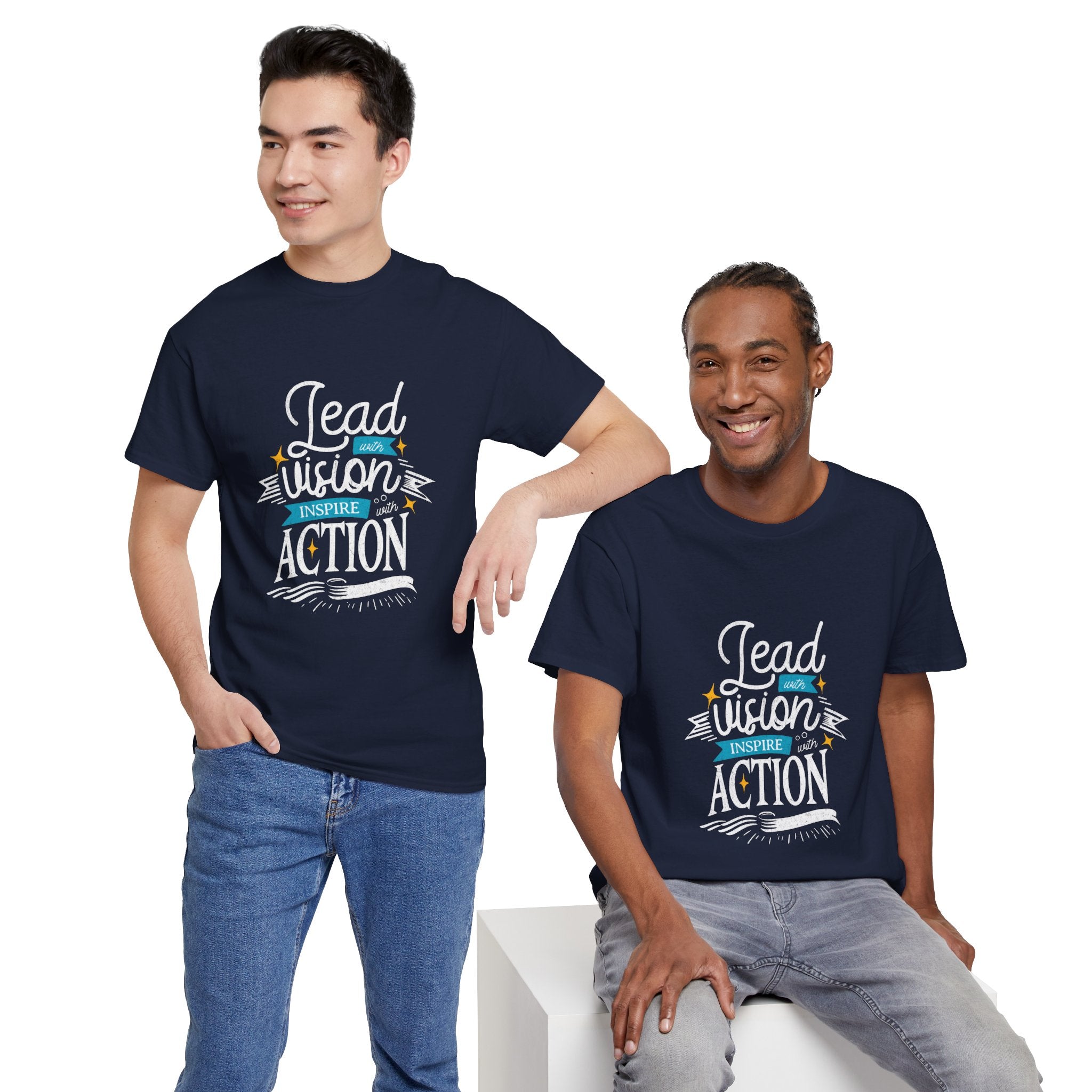 Inspire Action Unisex Heavy Cotton Tee - Motivational Quote Shirt
