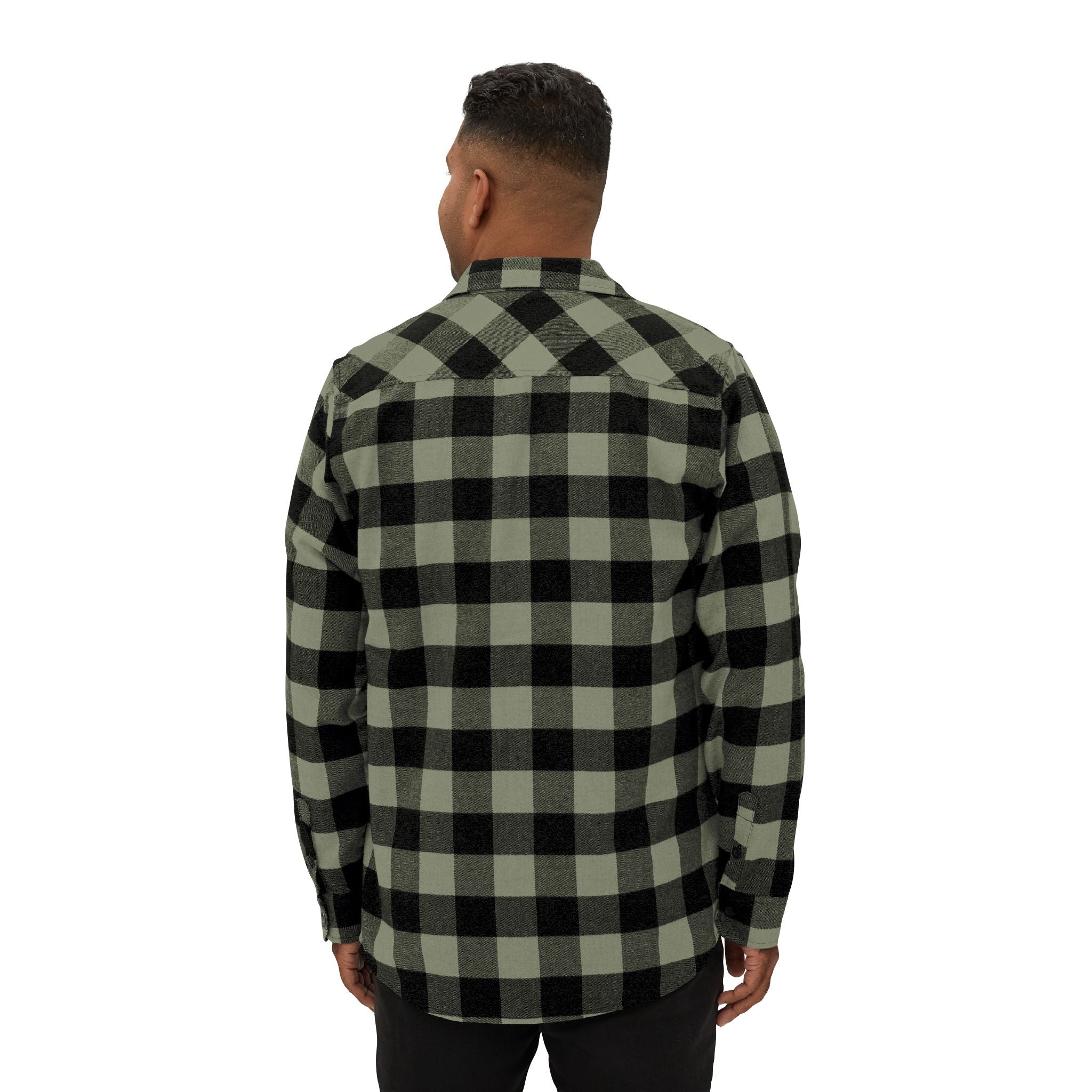 Cozy Comfort with a Purpose: The "Believe & Do" Unisex Flannel Shirt - Cozy Black and Green Plaid Design for Everyday Wear