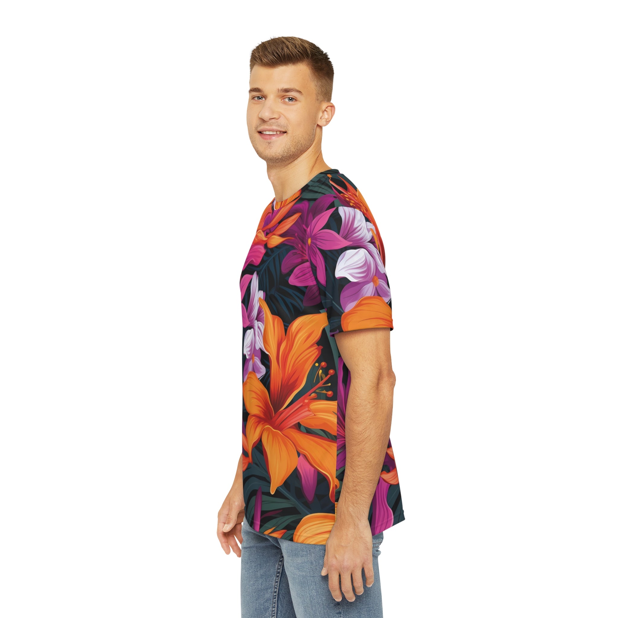 Tropical Intensity: The Vibrant Men's Summer Tee