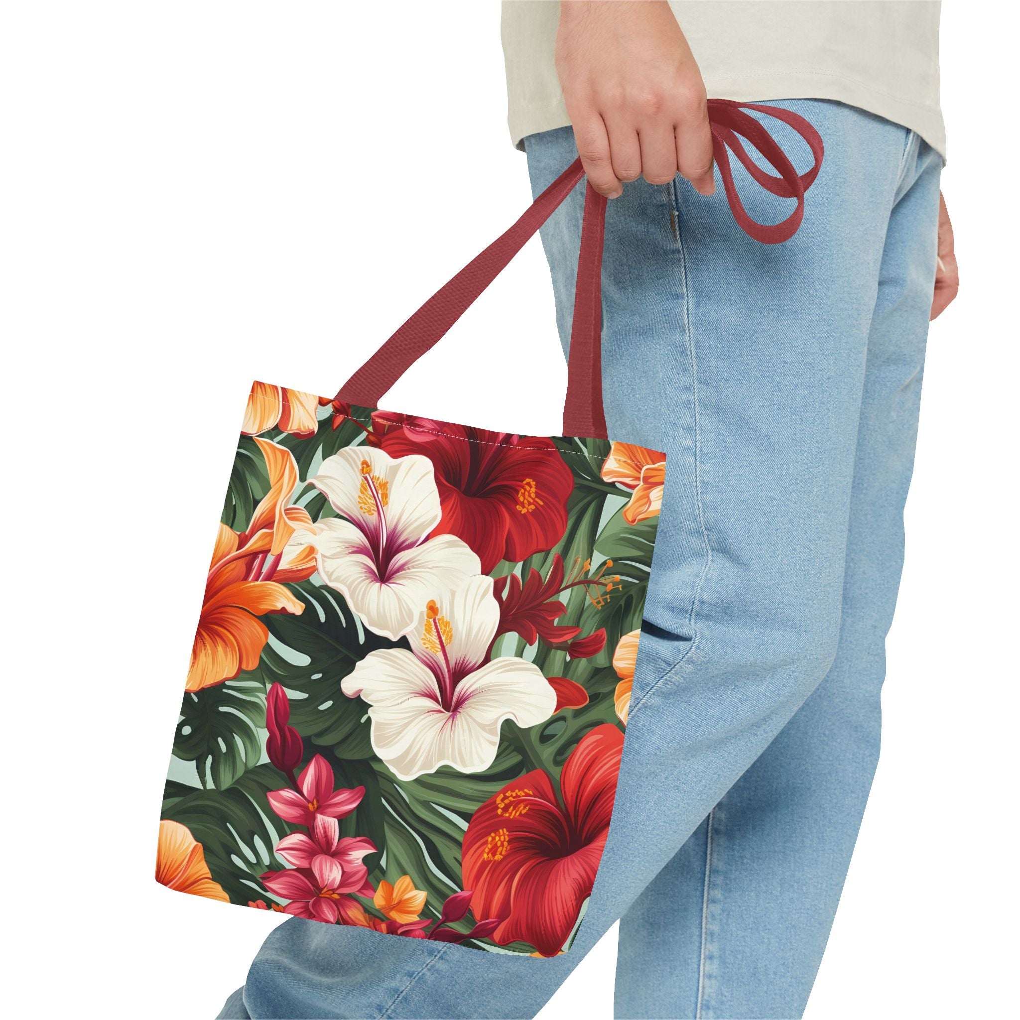 Tropical Floral Tote Bag - Stylish & Versatile for Everyday Use