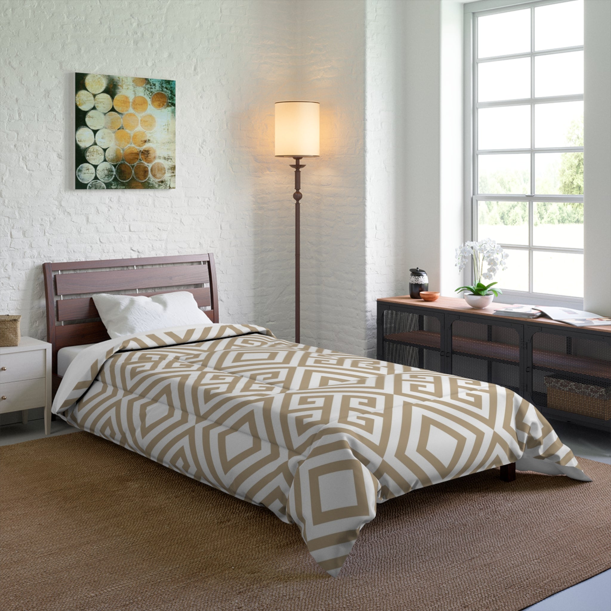 Modern Geometric Comforter - Cozy Bedding for Stylish Bedrooms