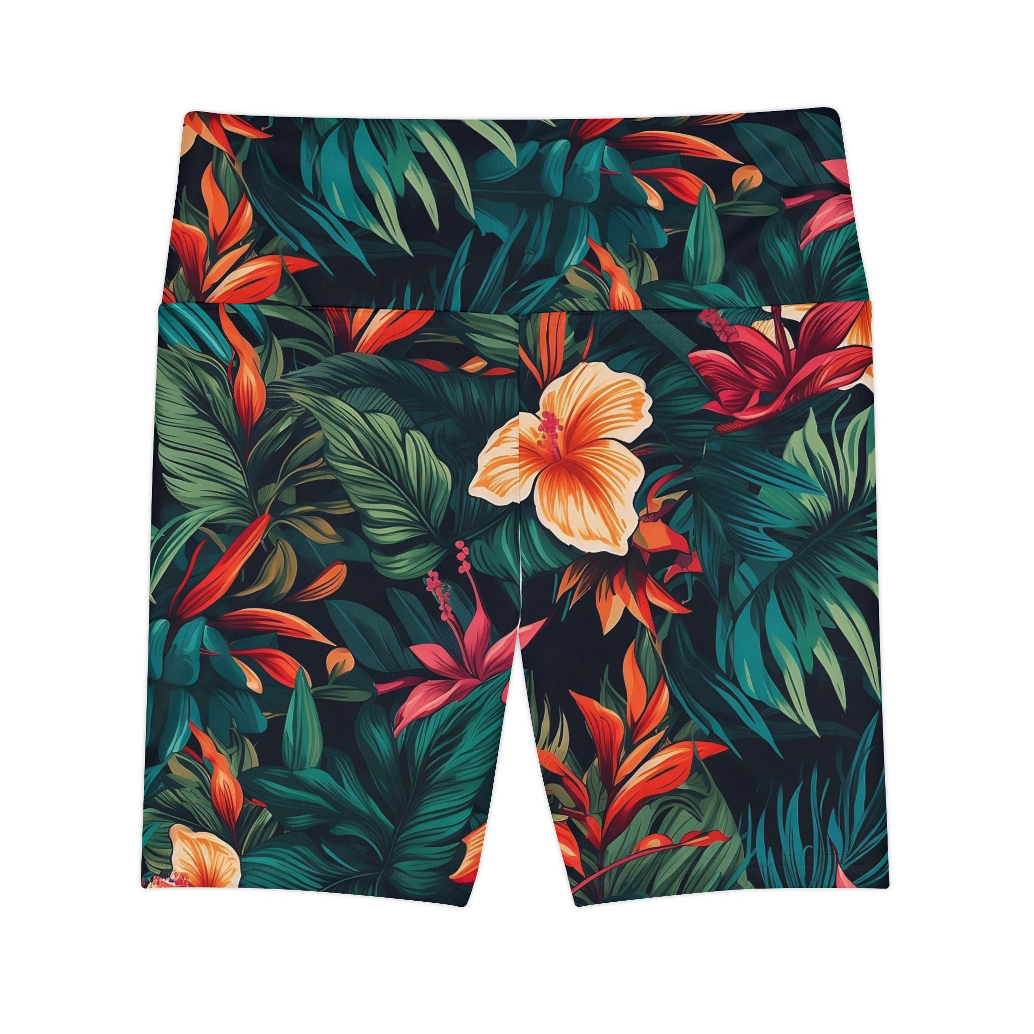 Tropical Floral Women's Workout Shorts - Perfect for Fitness and Outdoor Activities