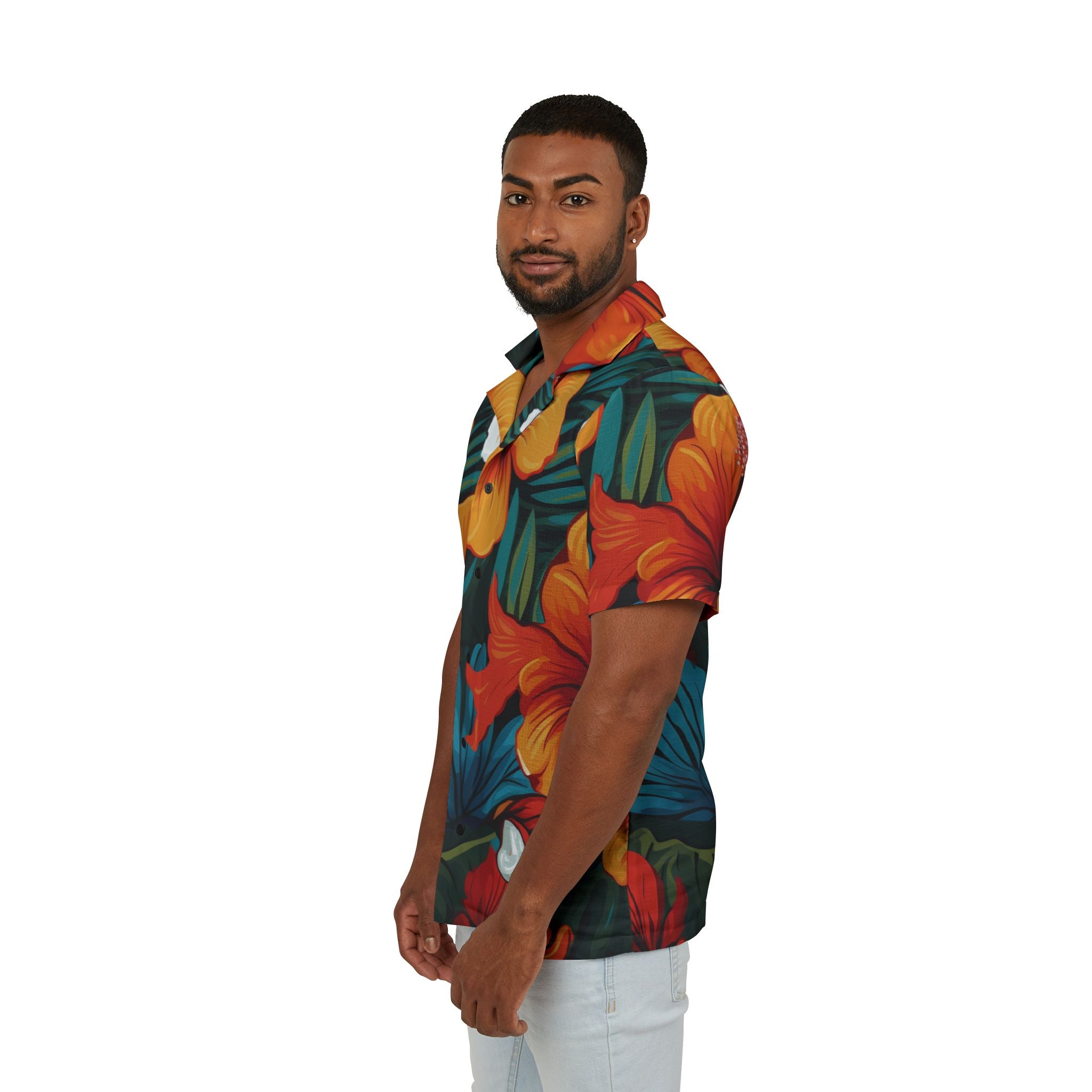Tropical Floral Men’s Shirt - Vibrant Island Vibes
