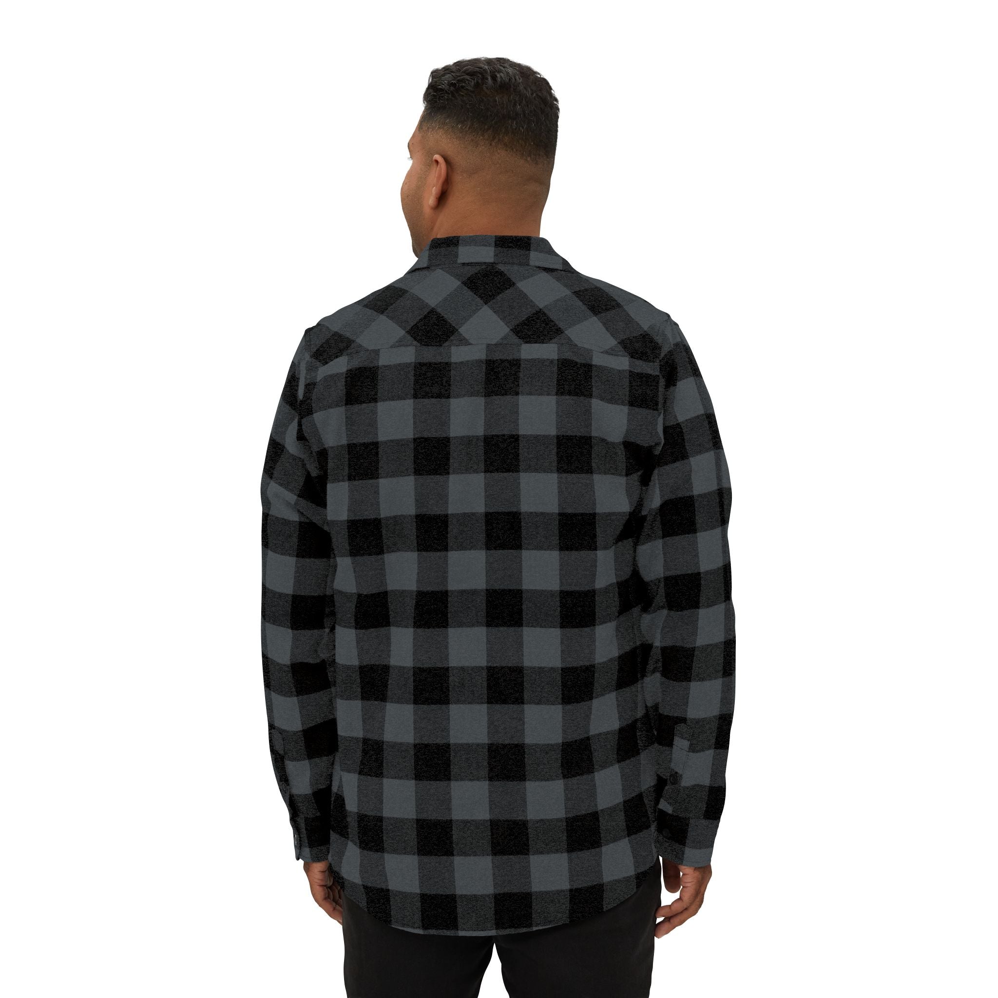 Cozy Comfort with a Purpose: The "Believe & Do" Unisex Flannel Shirt - Cozy Black and Green Plaid Design for Everyday Wear