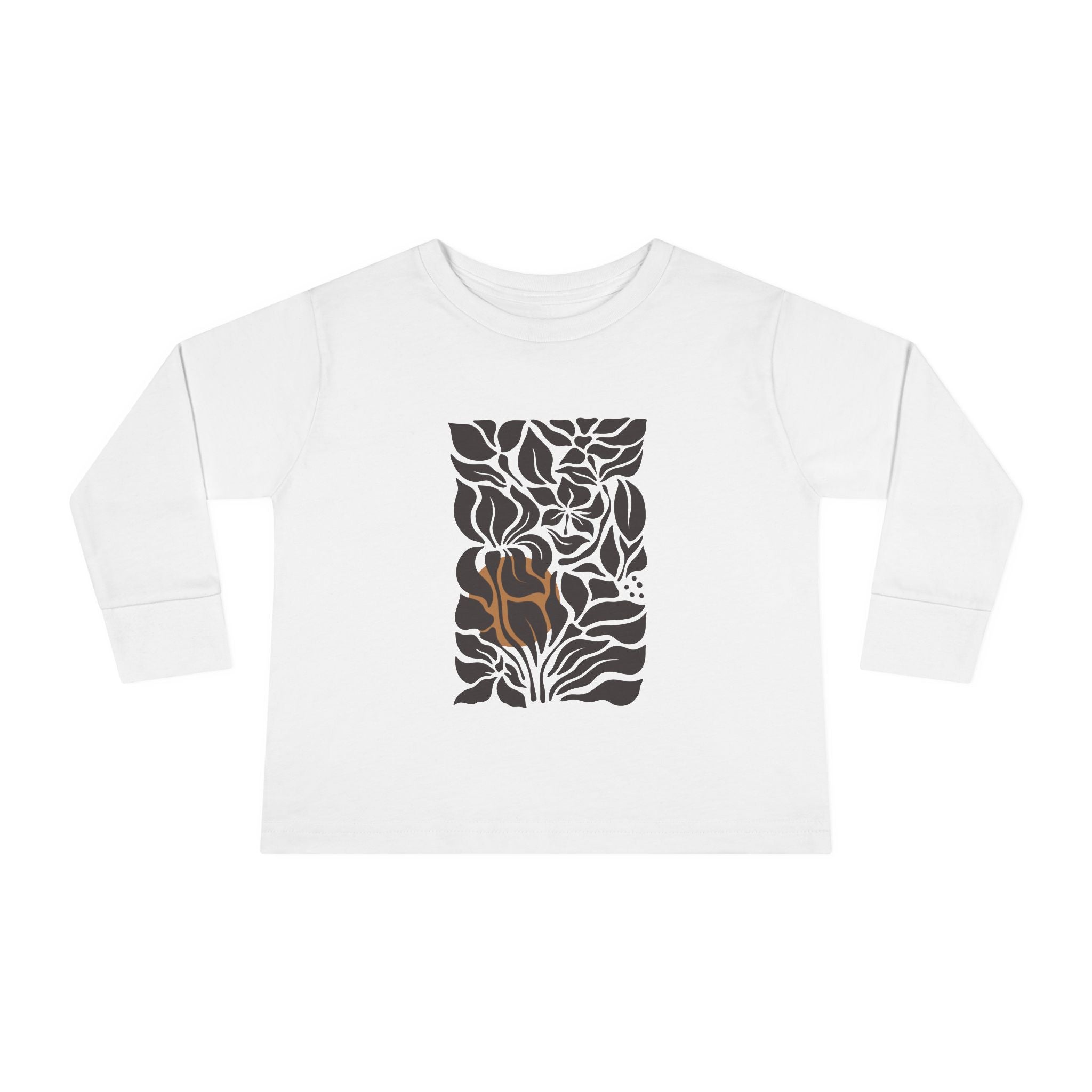 Botanical Toddler Long Sleeve Tee - Cute Nature-Inspired Design for Kids