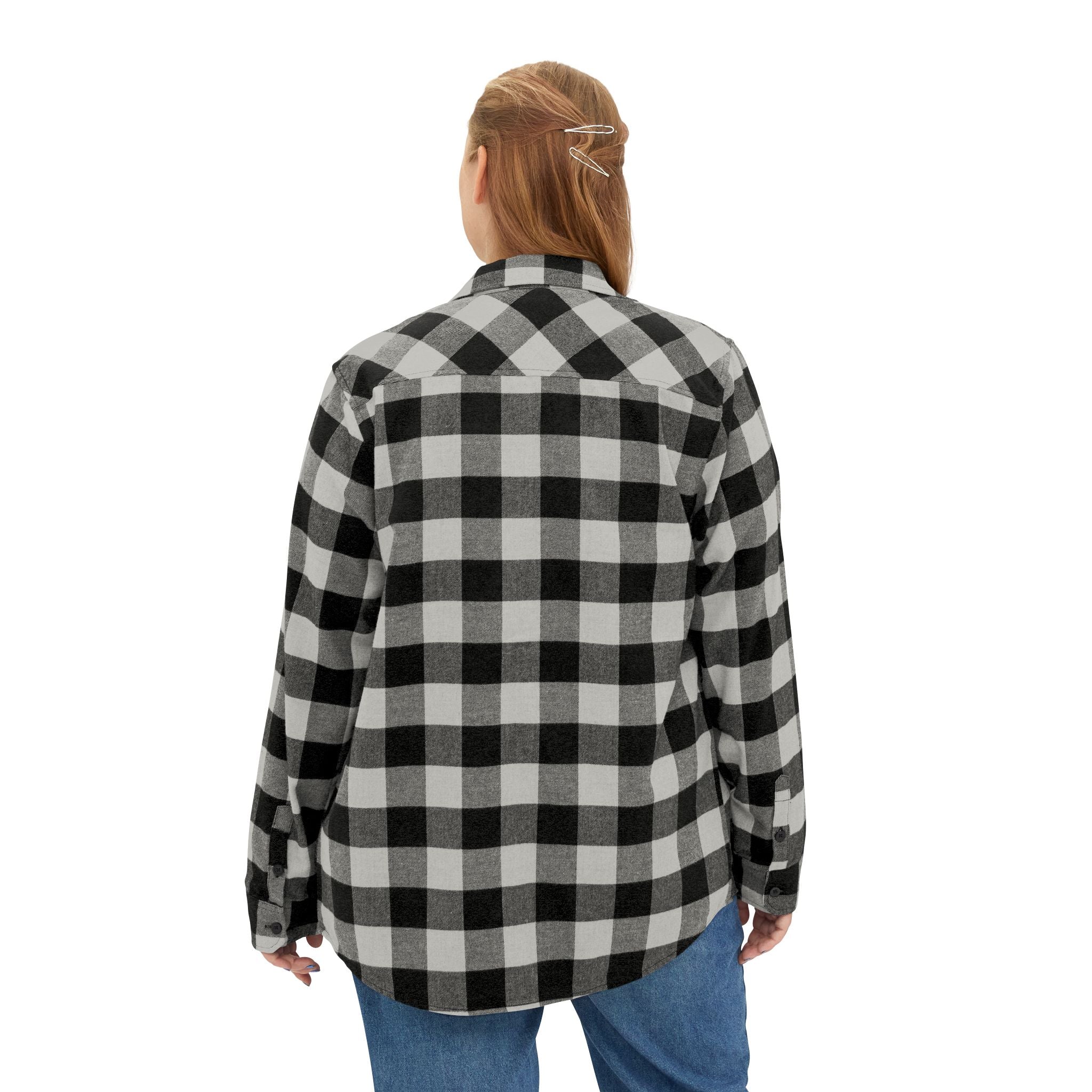 Cozy Comfort with a Purpose: The "Believe & Do" Unisex Flannel Shirt - Cozy Black and Green Plaid Design for Everyday Wear