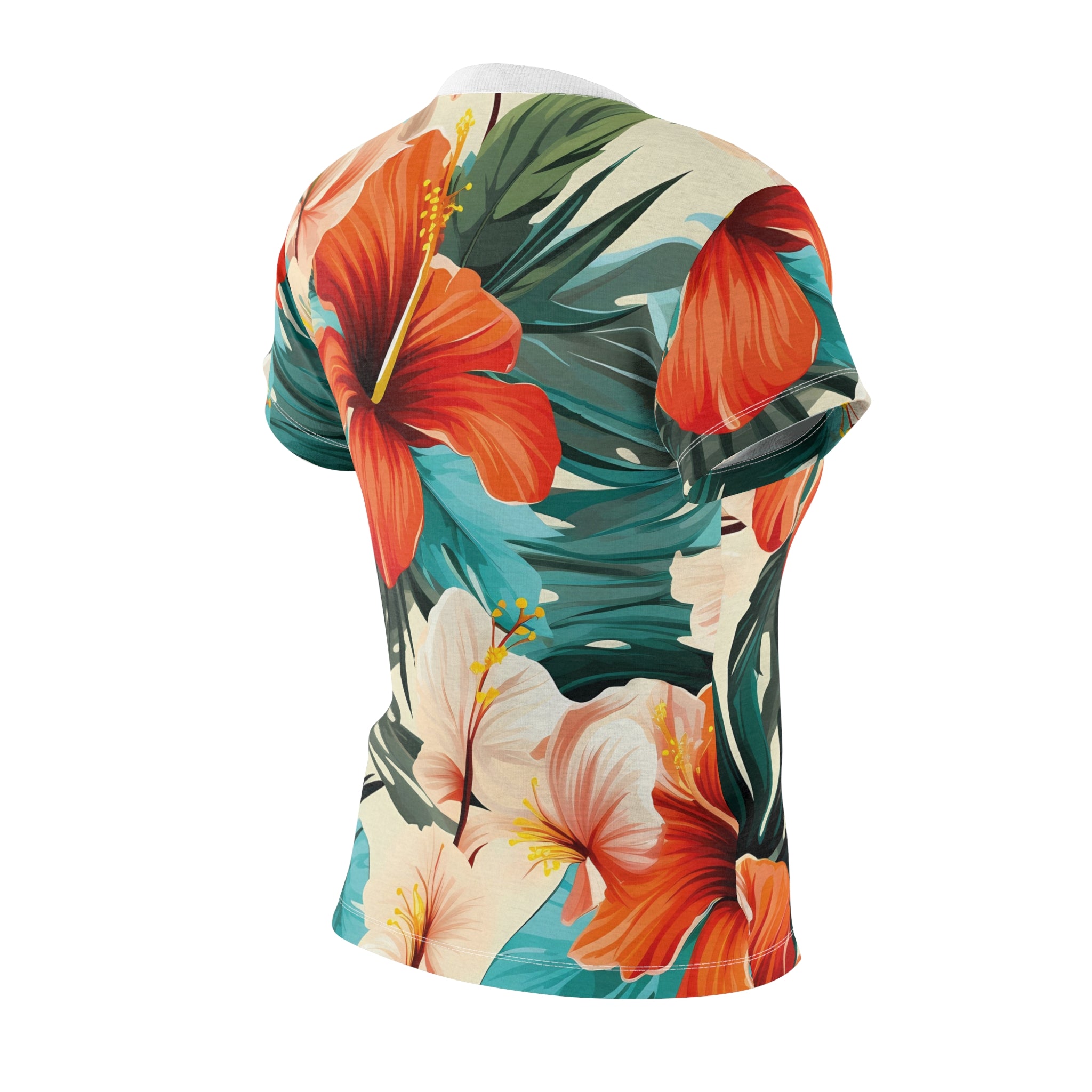 Tropical Floral Women's Tee - Perfect for Summer and Beach Days