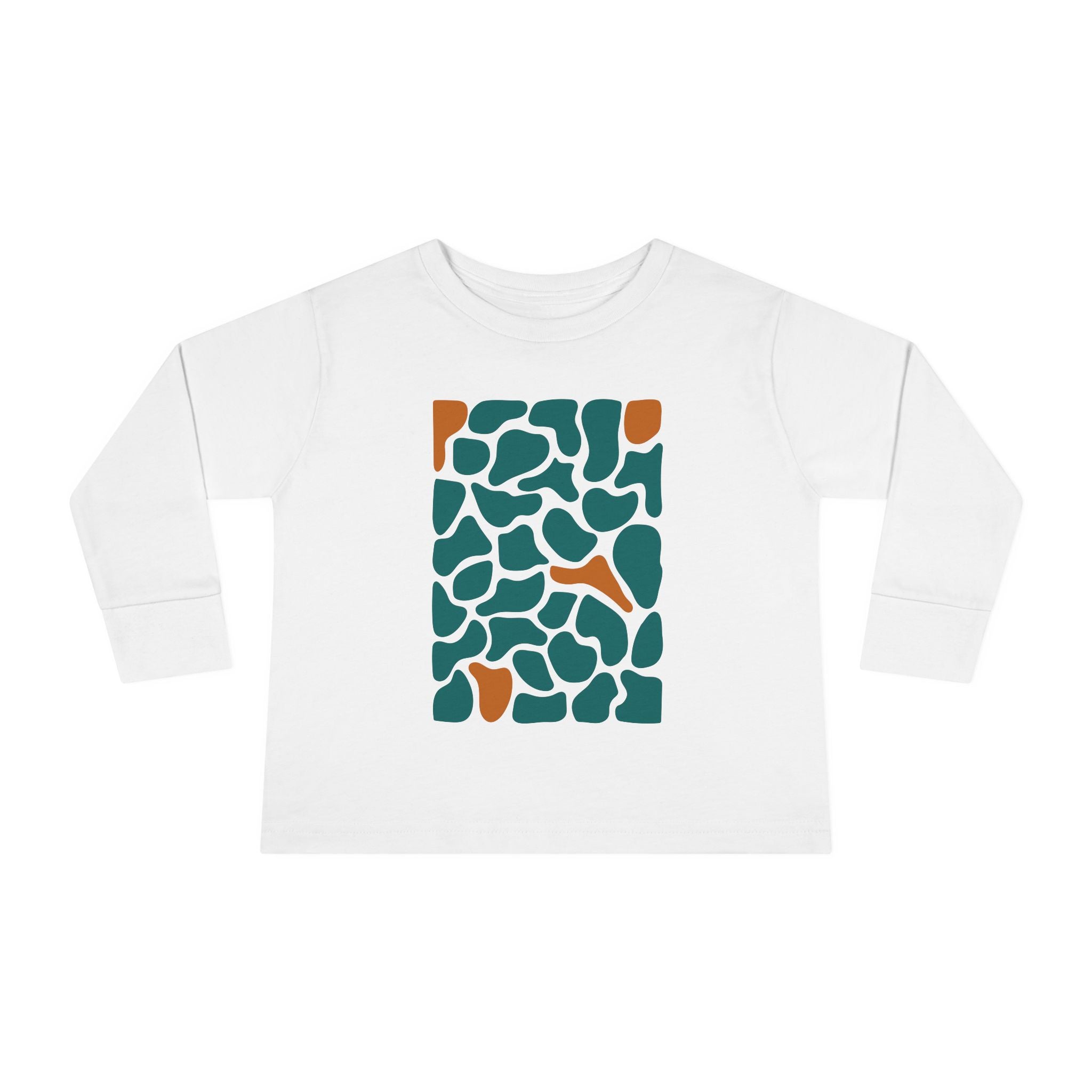 Toddler Long Sleeve Tee - Colorful Abstract Design for Little Ones
