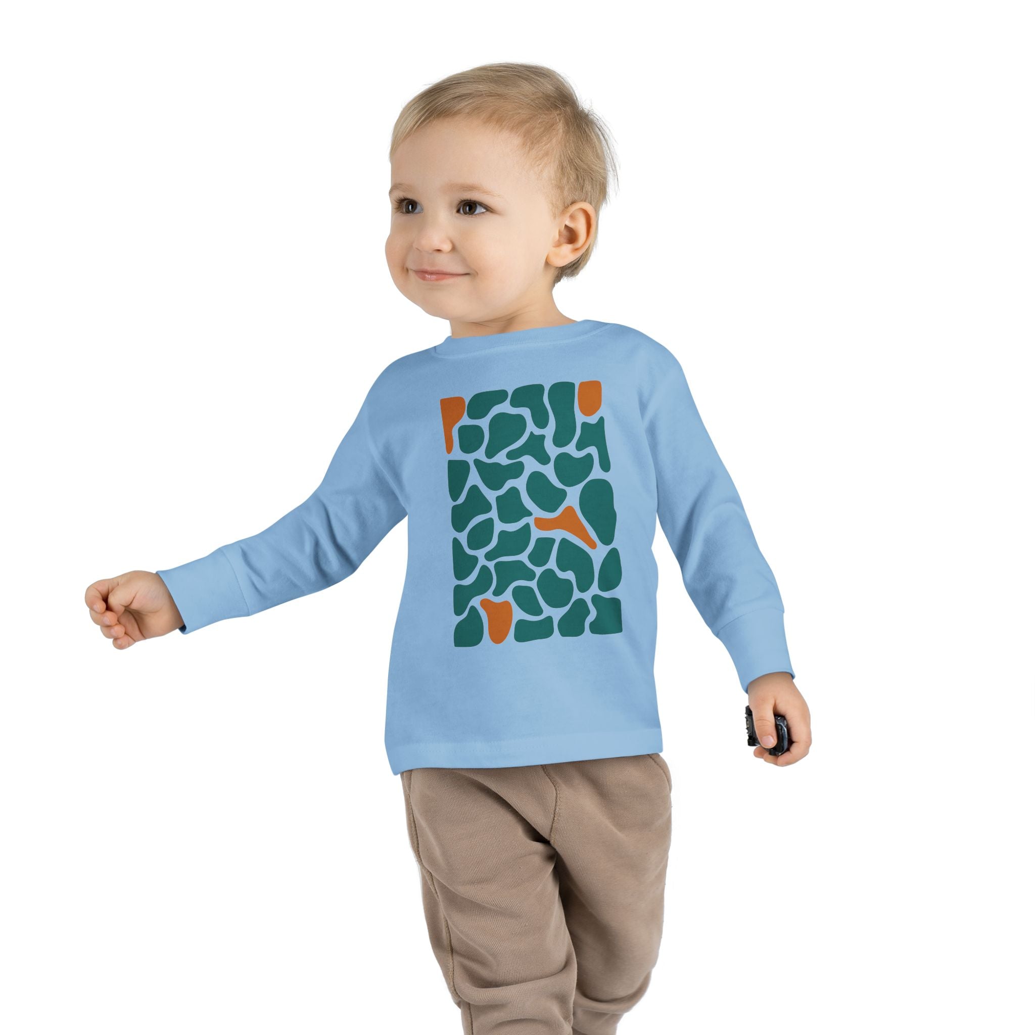 Toddler Long Sleeve Tee - Colorful Abstract Design for Little Ones
