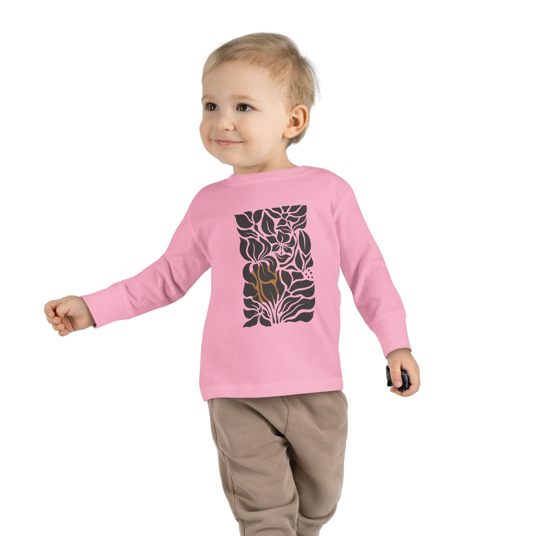 Botanical Toddler Long Sleeve Tee - Cute Nature-Inspired Design for Kids