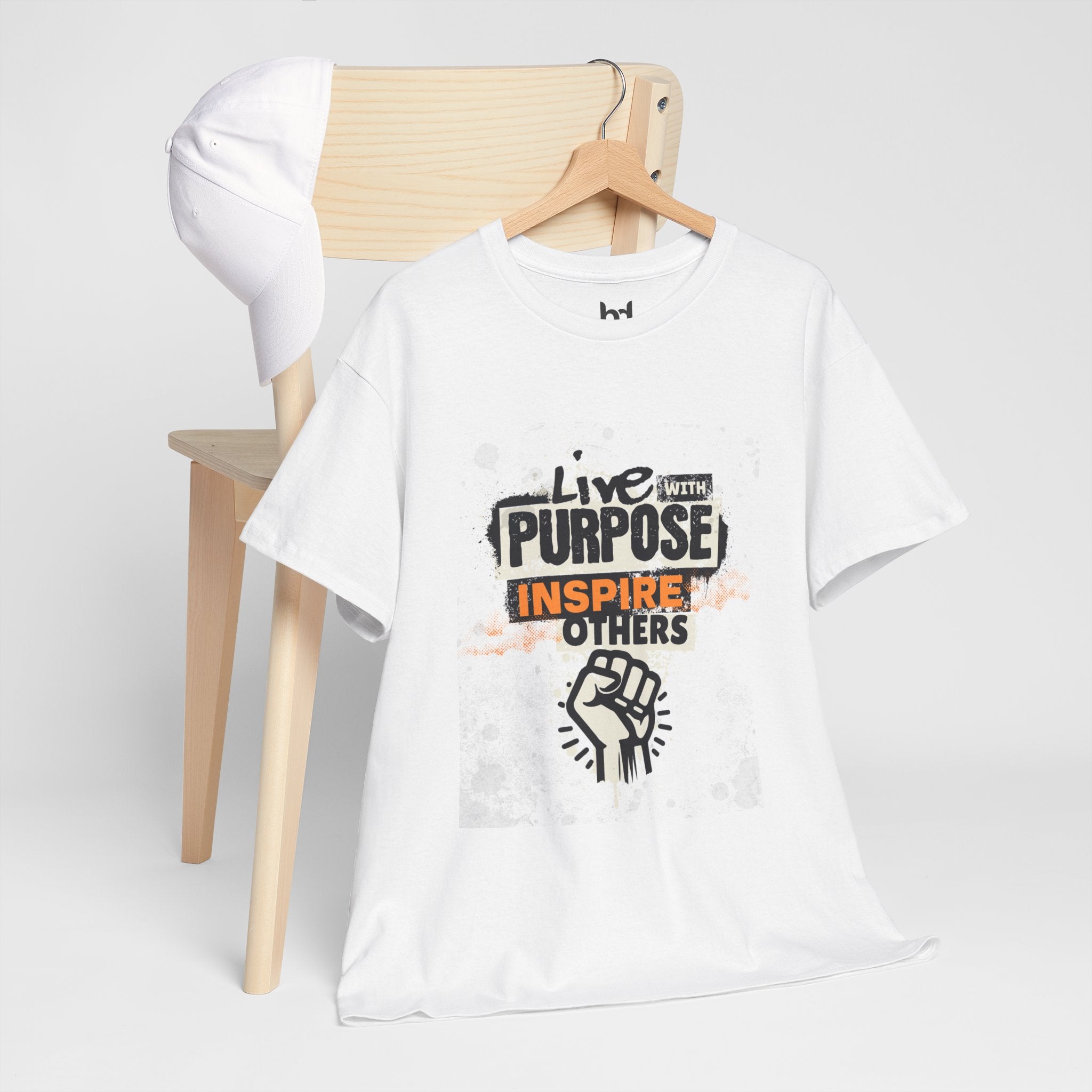 Live with Purpose Unisex Heavy Cotton Tee - Inspire Others Tee Shirt