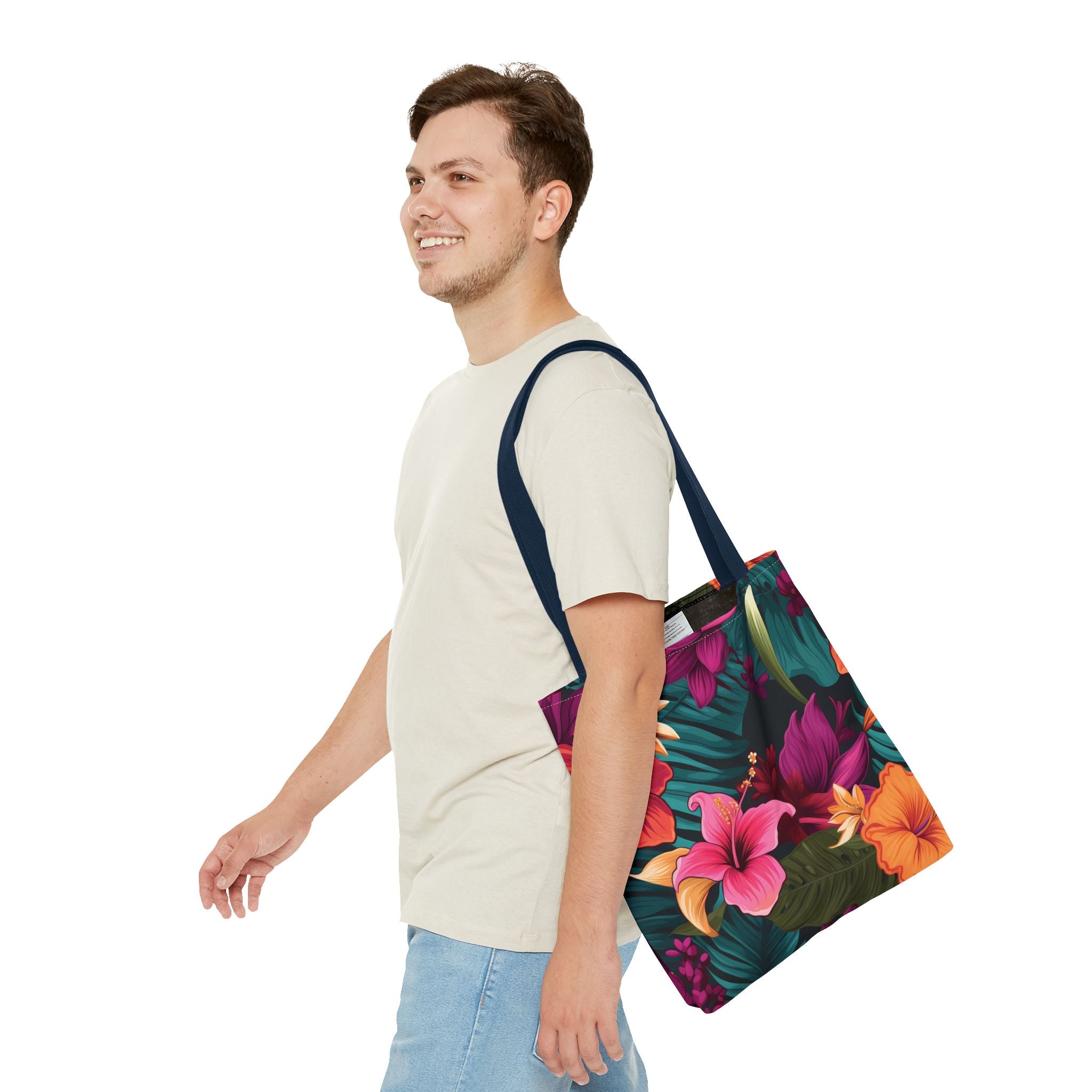 Tropical Floral Tote Bag - Perfect for Beach Days & Summer Outings