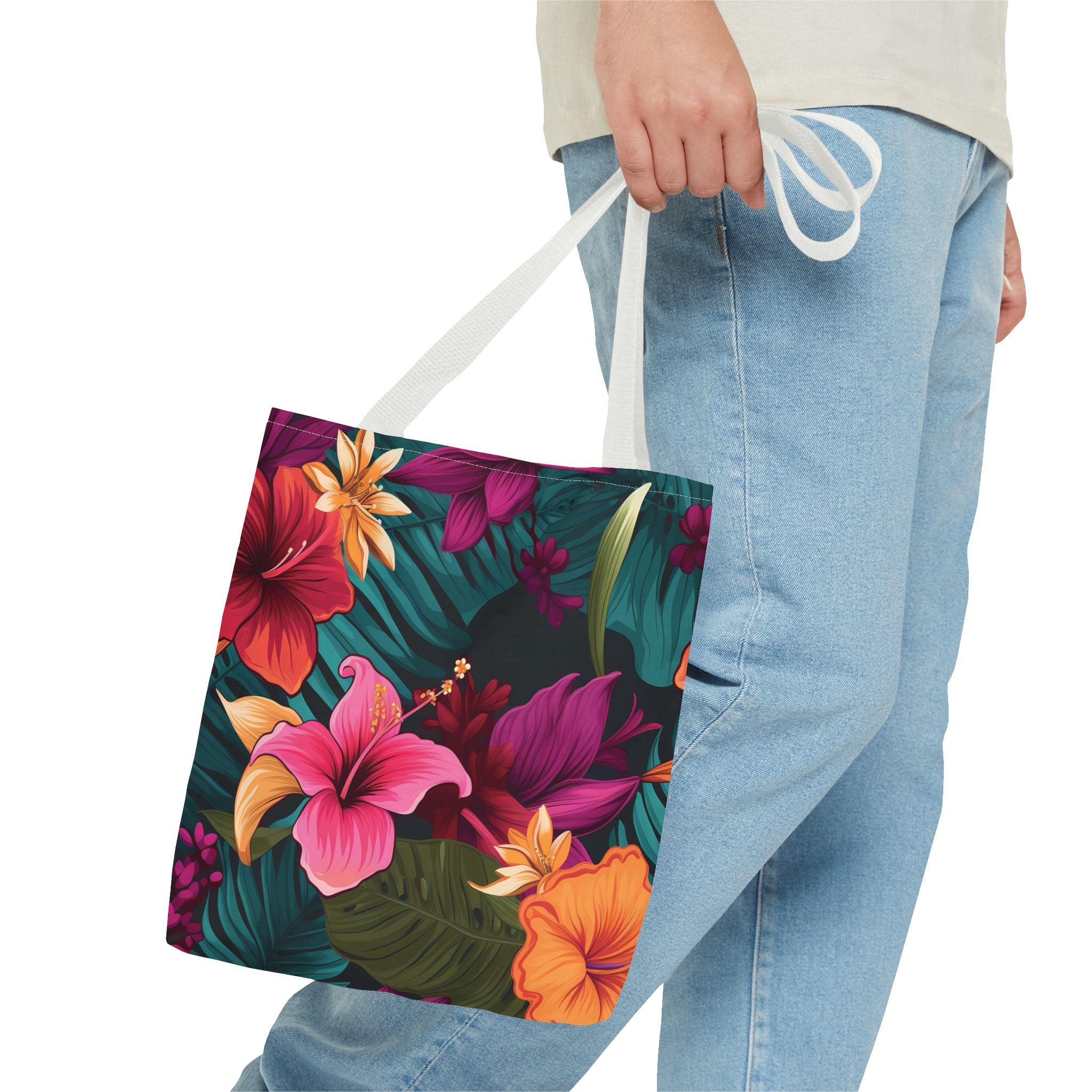 Tropical Floral Tote Bag - Perfect for Beach Days & Summer Outings