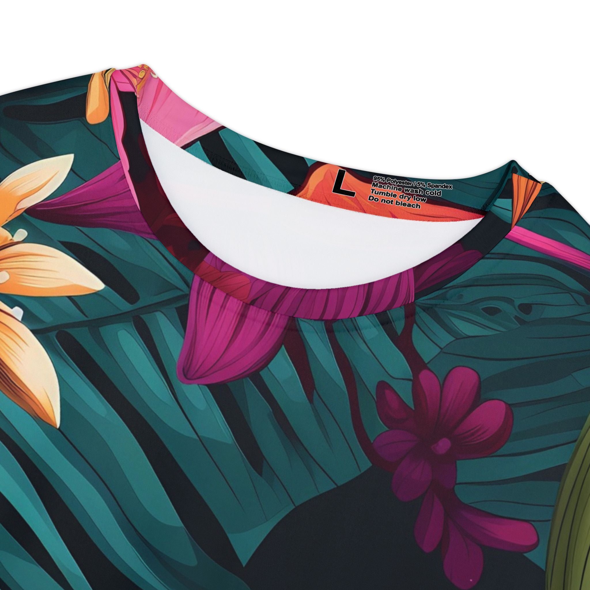 Tropical Floral Women&#039;s Short Sleeve Shirt - Vibrant Summer Style