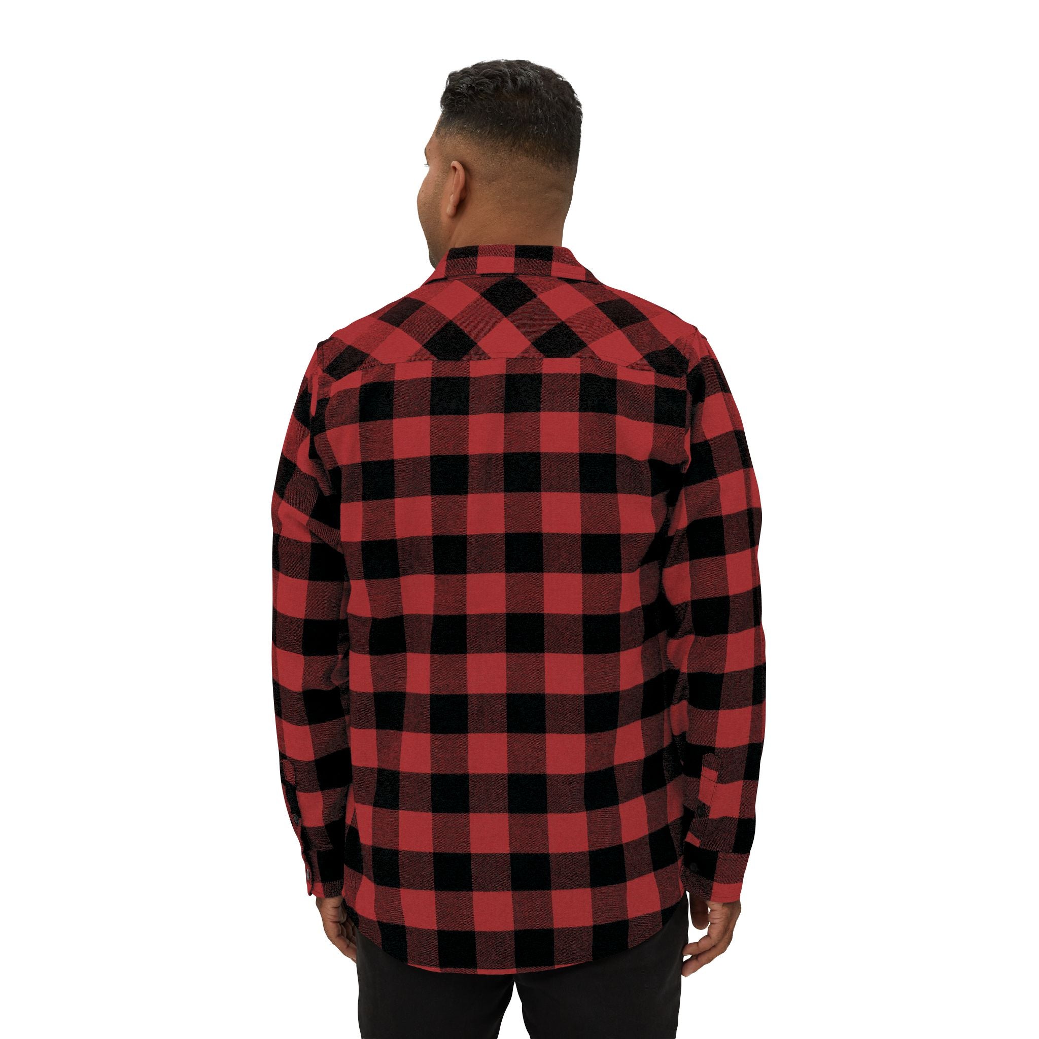 Cozy Comfort with a Purpose: The "Believe & Do" Unisex Flannel Shirt - Cozy Black and Green Plaid Design for Everyday Wear