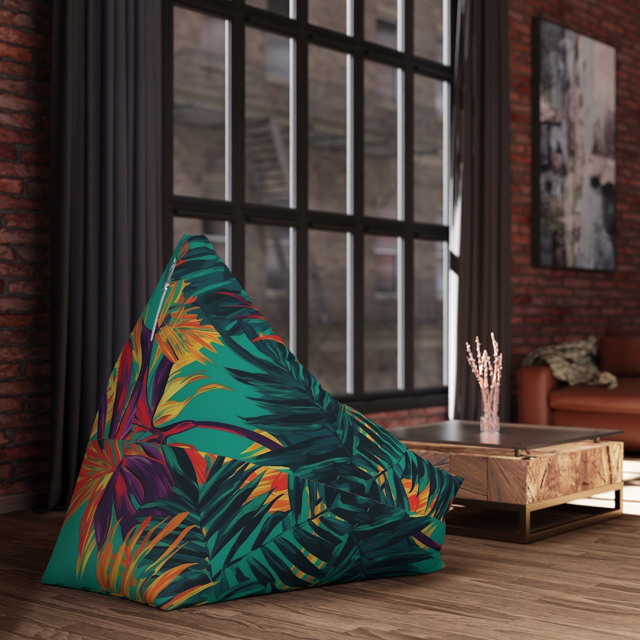 Tropical Floral Bean Bag Chair Cover - Relaxing and Fun Home Décor