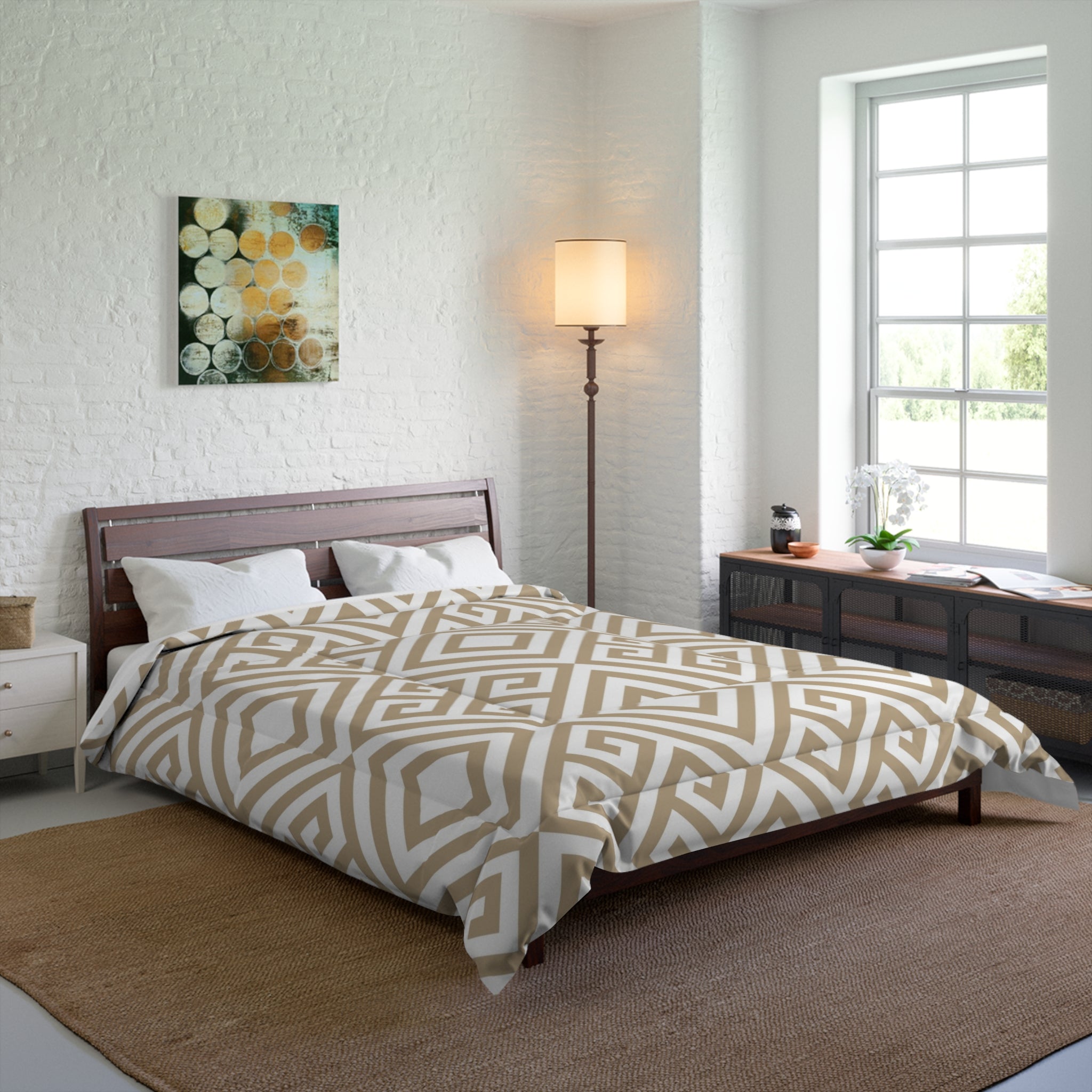 Modern Geometric Comforter - Cozy Bedding for Stylish Bedrooms
