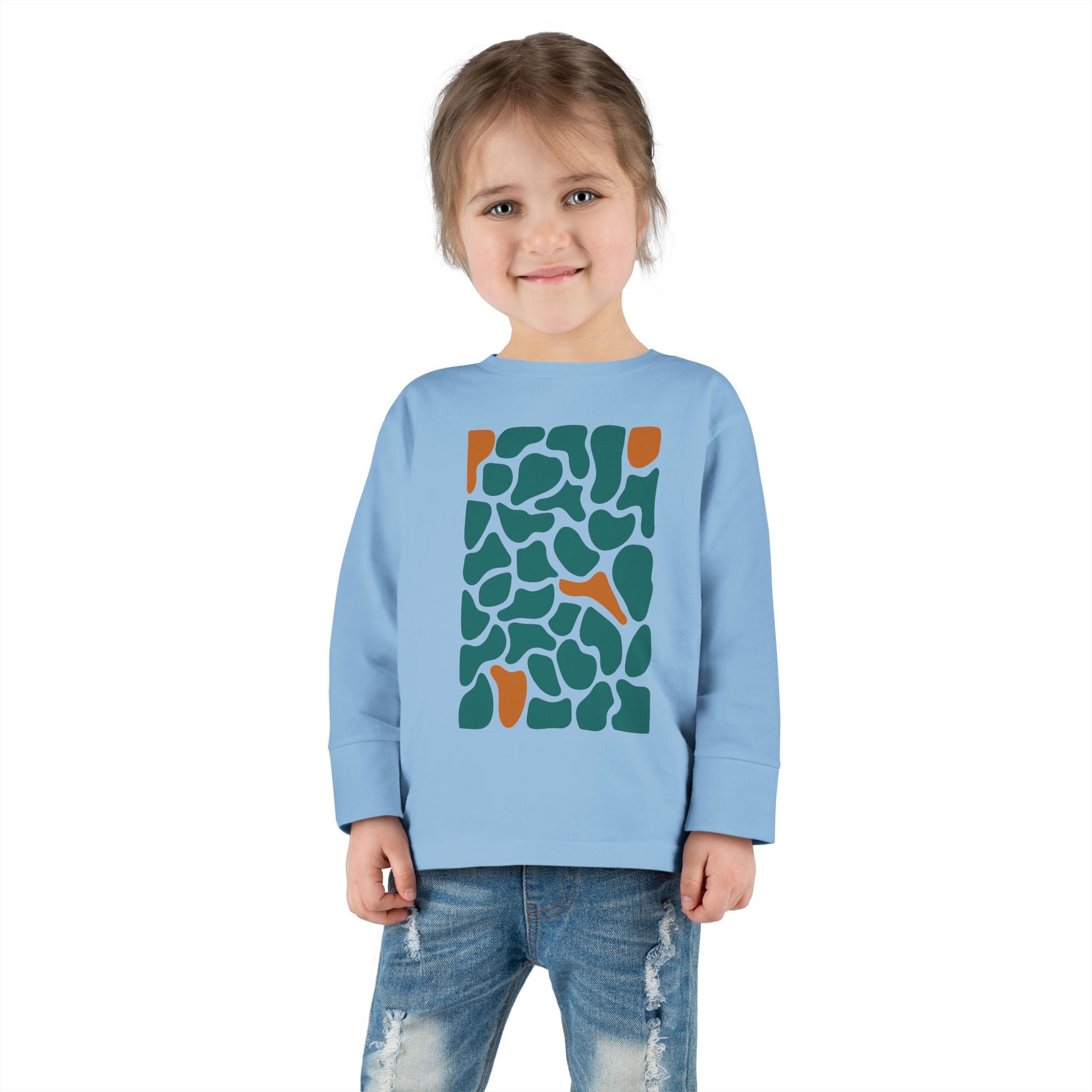 Toddler Long Sleeve Tee - Colorful Abstract Design for Little Ones