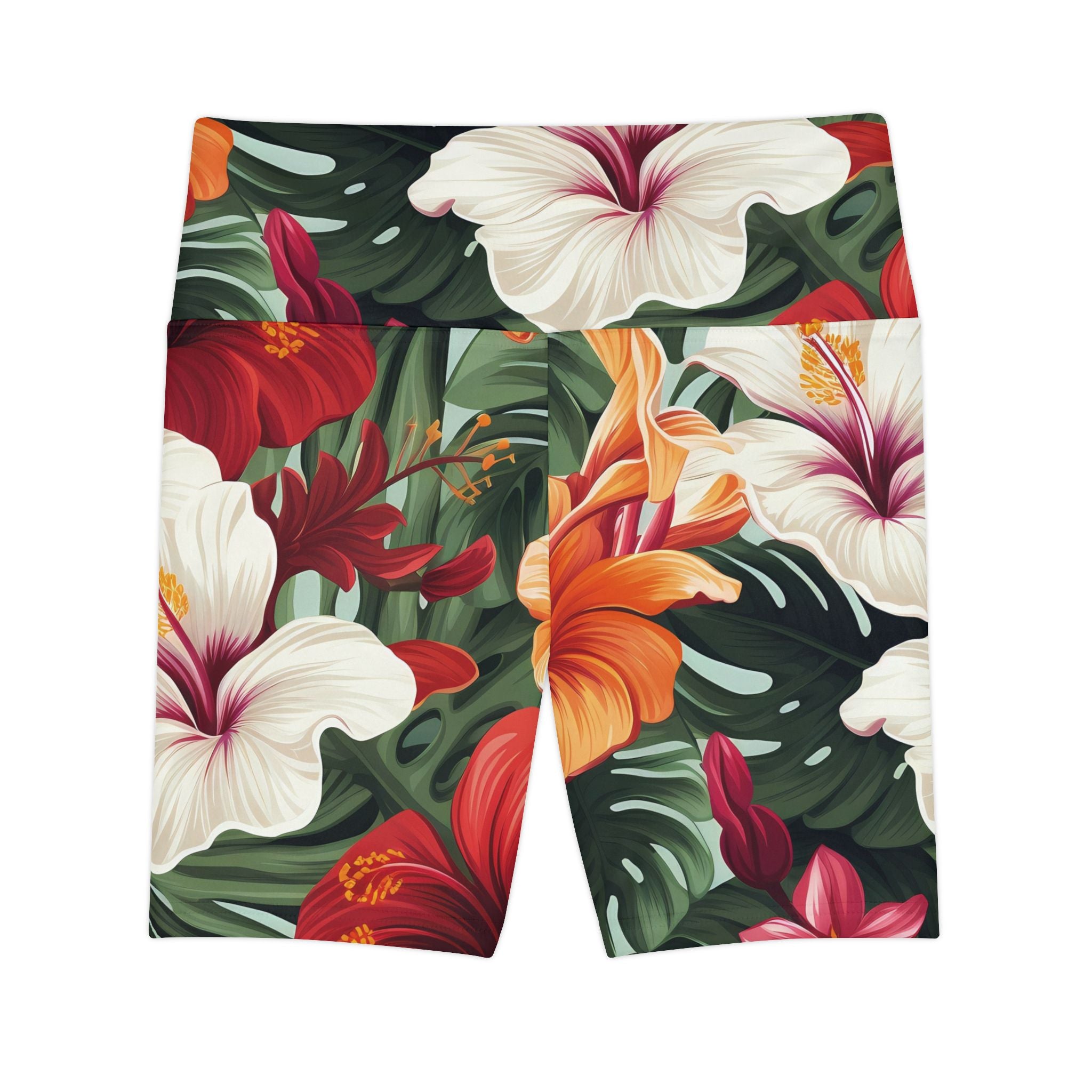 Tropical Floral Women's Workout Shorts | Fitness Activewear | Summer Vibes
