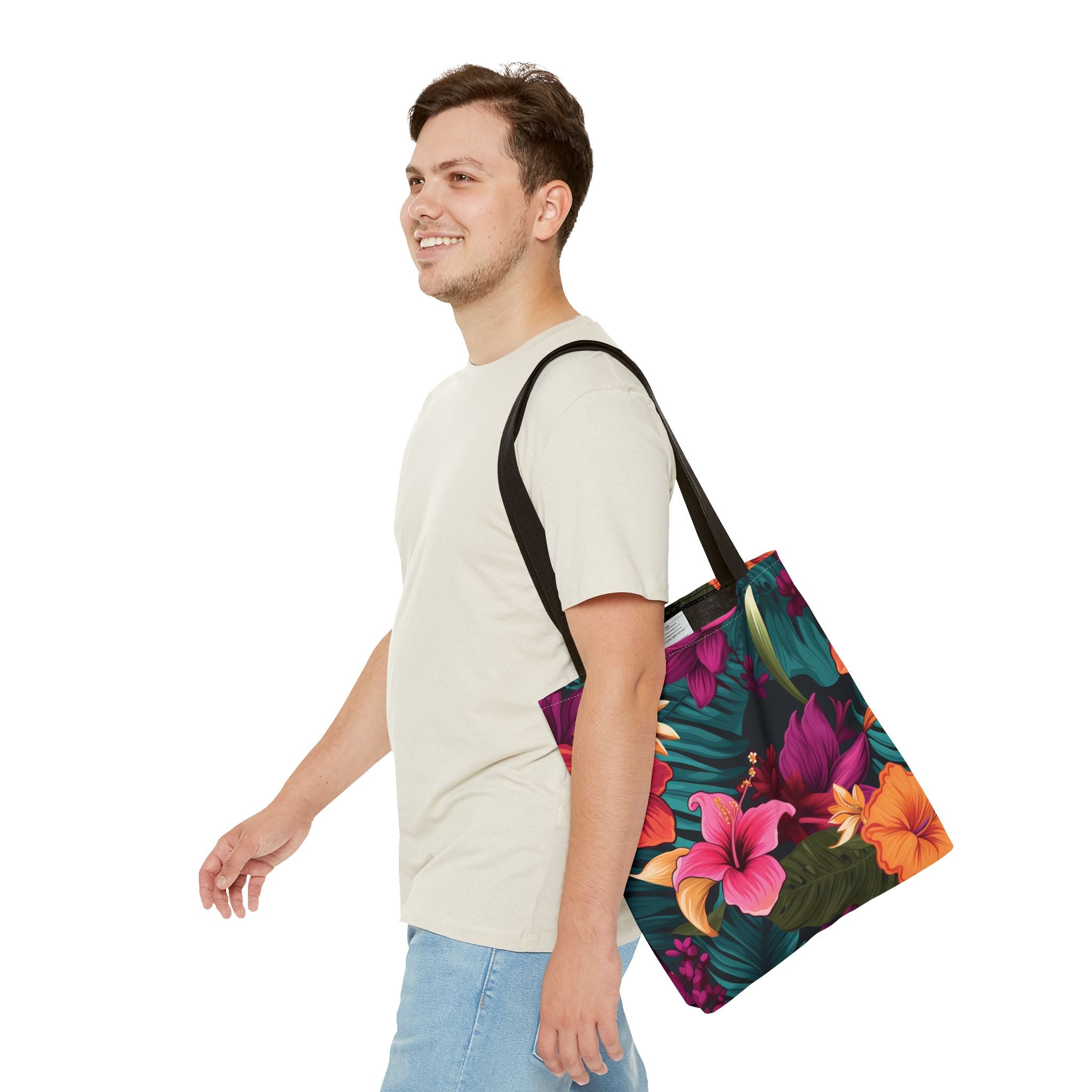 Tropical Floral Tote Bag - Perfect for Beach Days & Summer Outings