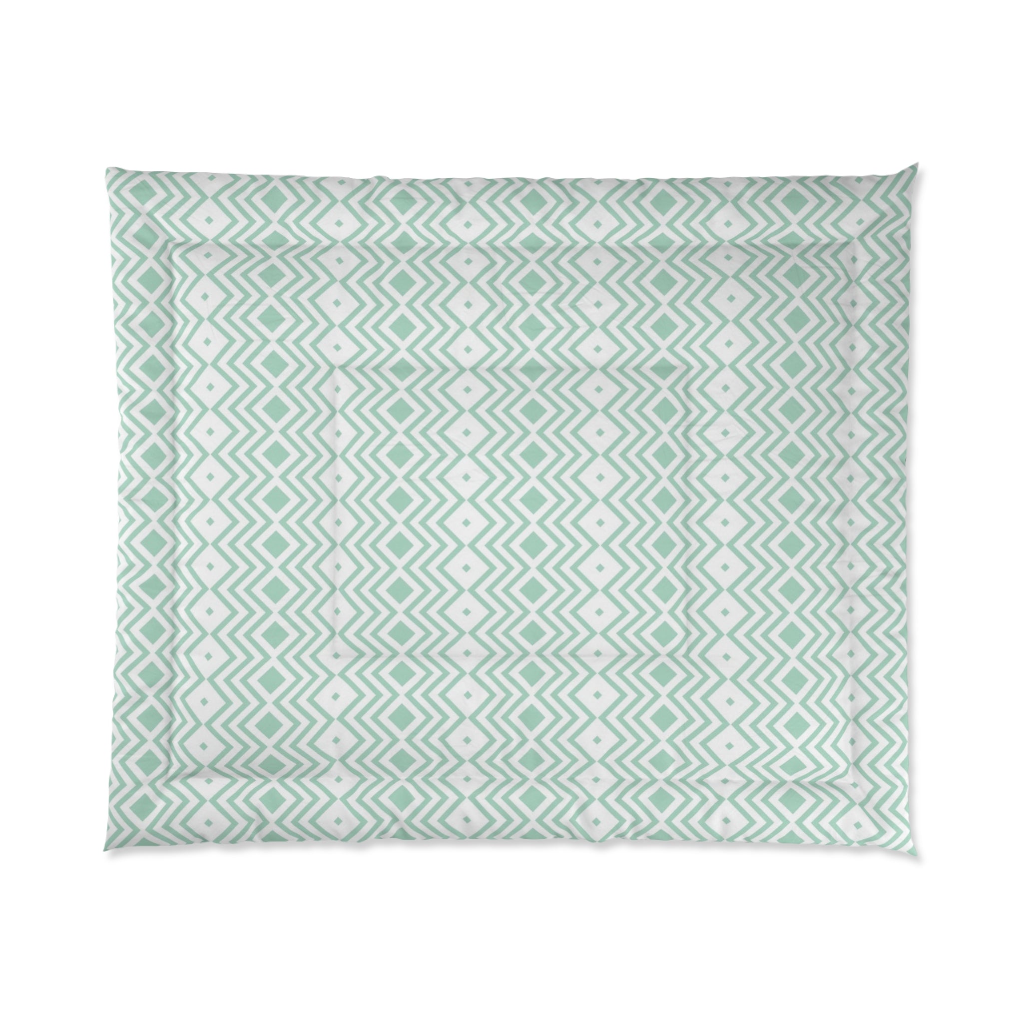 Mint Geometric Comforter - Modern Bedding for Cozy Spaces