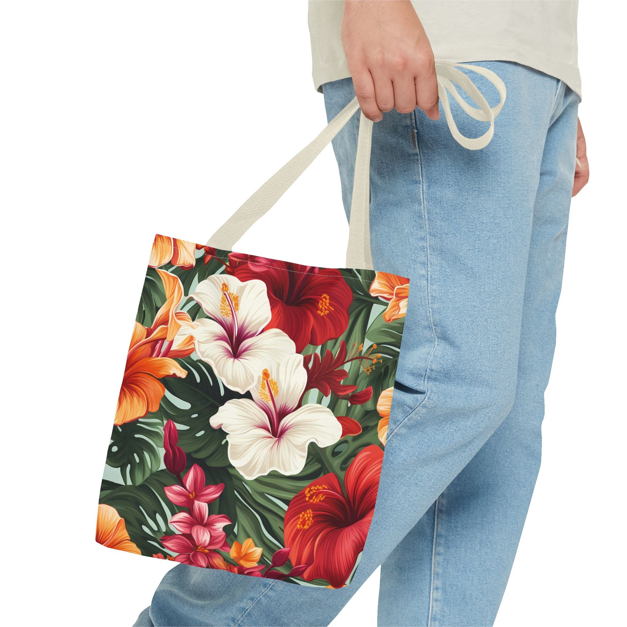 Tropical Floral Tote Bag - Stylish & Versatile for Everyday Use