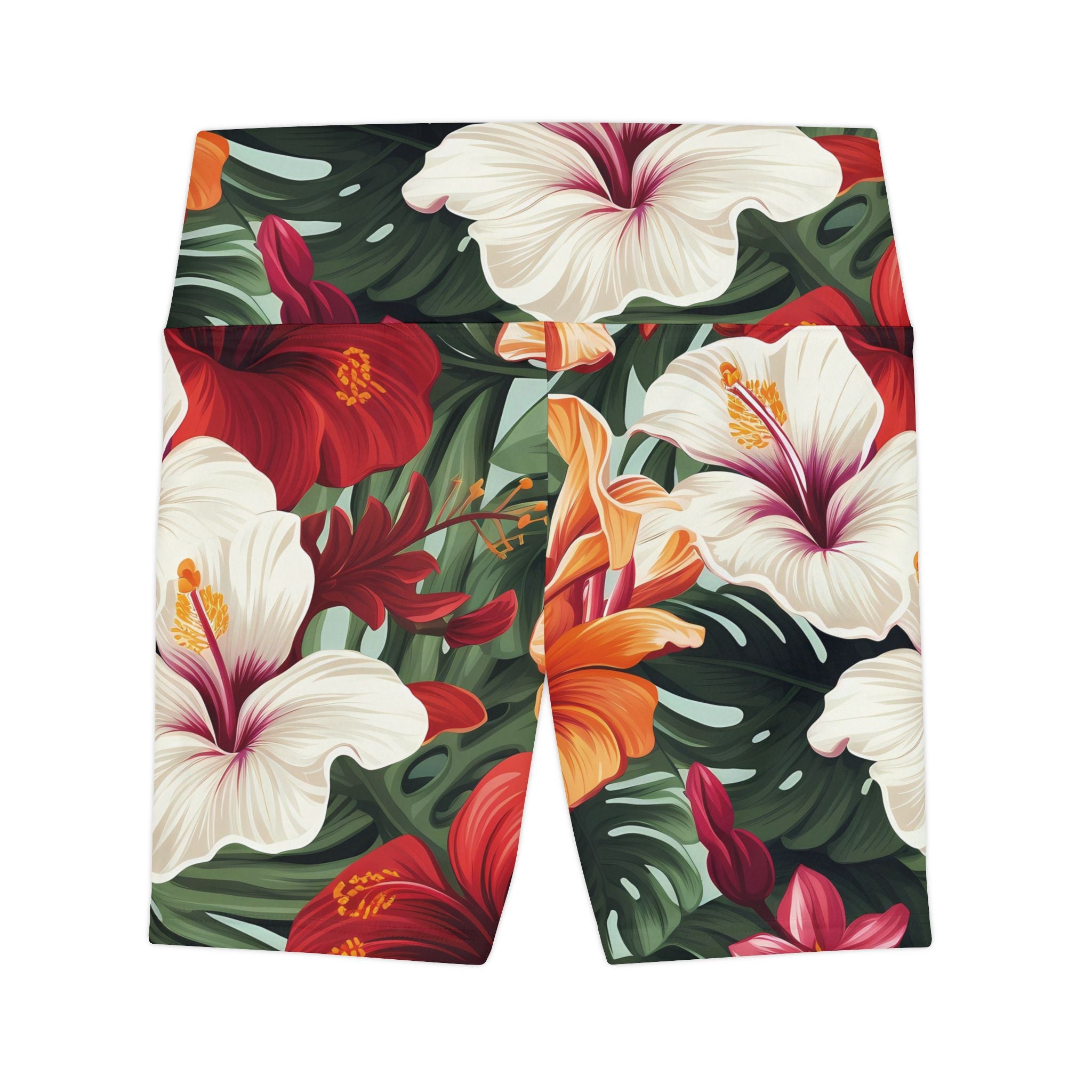Tropical Floral Women's Workout Shorts | Fitness Activewear | Summer Vibes