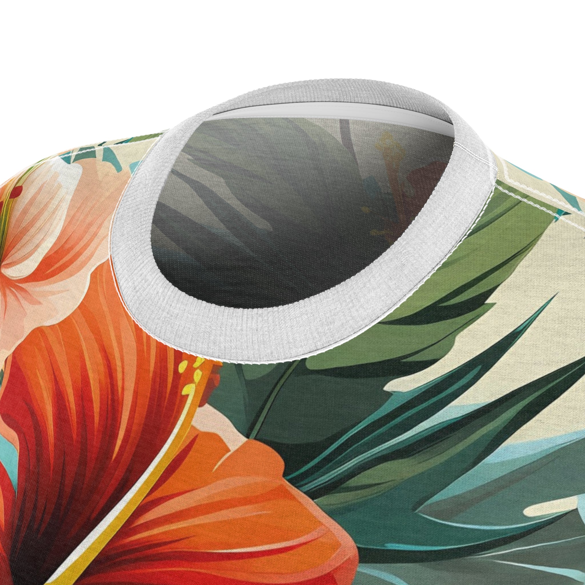 Tropical Floral Women's Tee - Perfect for Summer and Beach Days