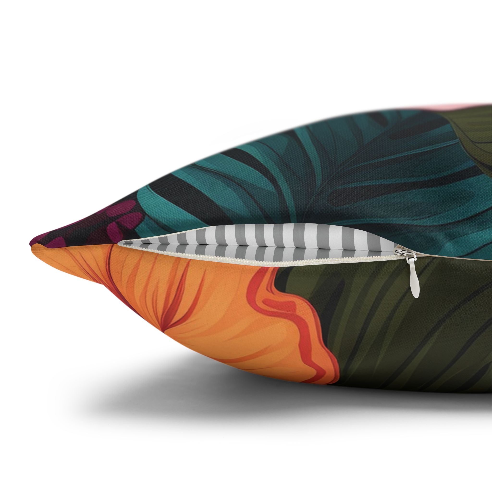 Tropical Floral Square Pillowcase - Vibrant Home Decor for Summer Vibes