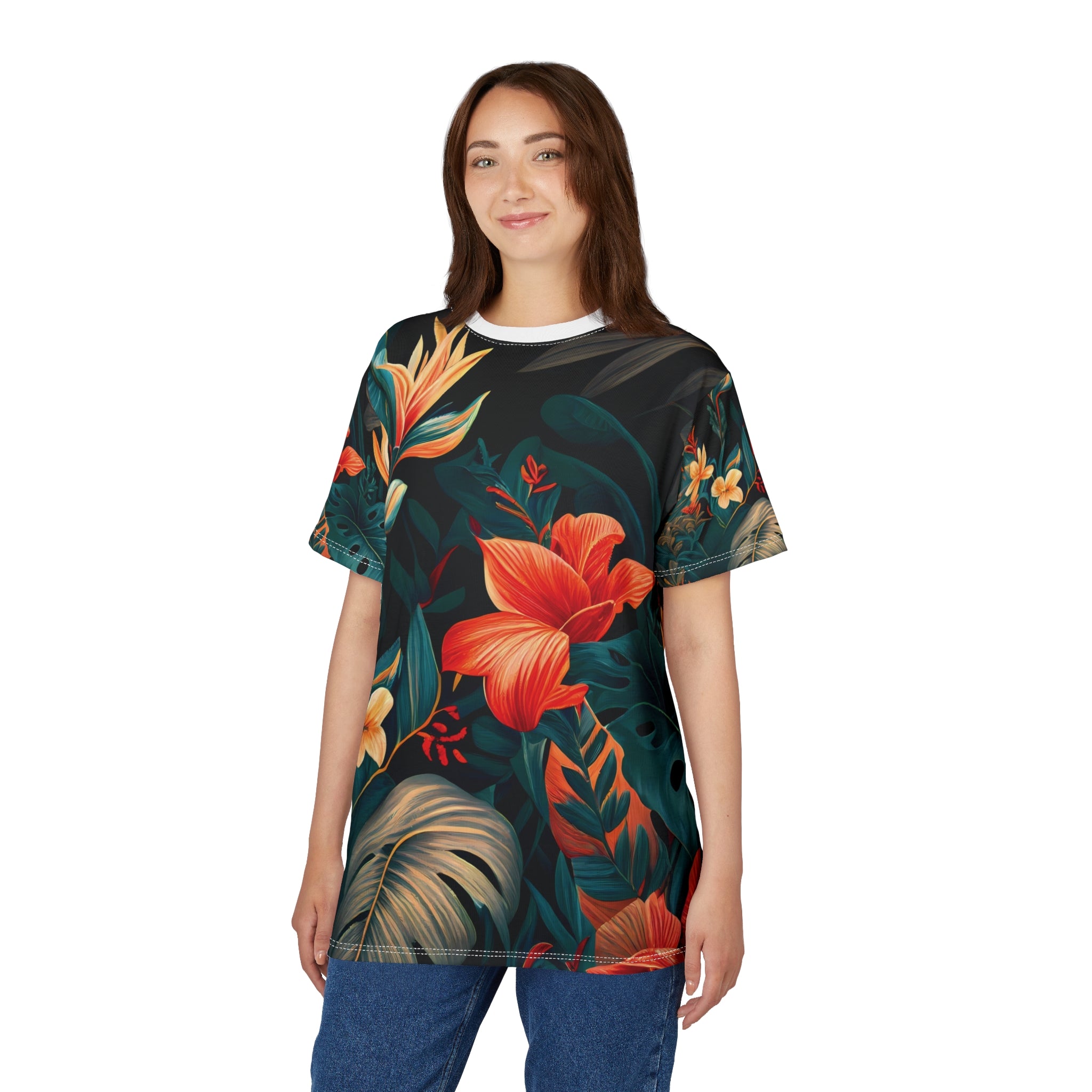 Unleash Your Tropical Spirit with the "Believe & Do" Floral T-Shirt