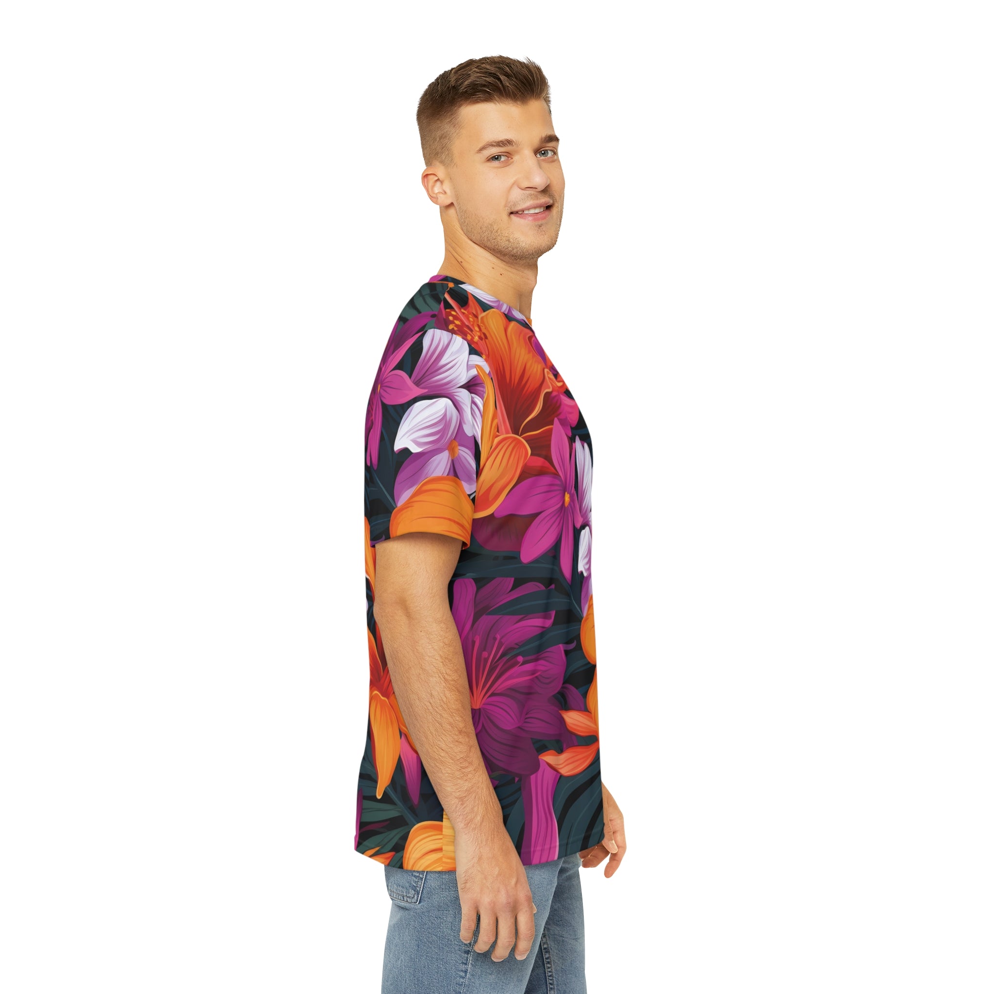 Tropical Intensity: The Vibrant Men's Summer Tee