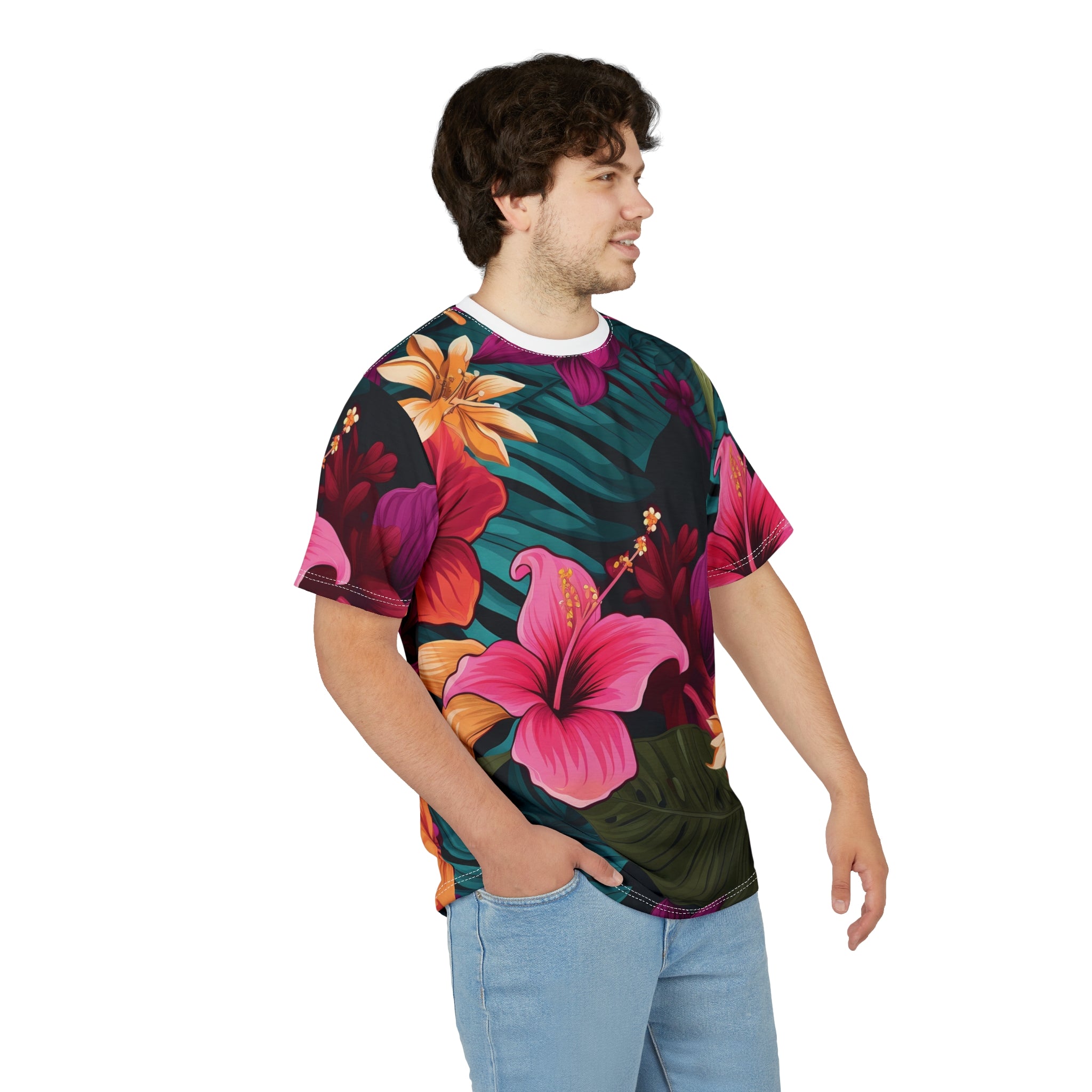 Tropical Floral Unisex Tee - Vibrant Summer Vibes