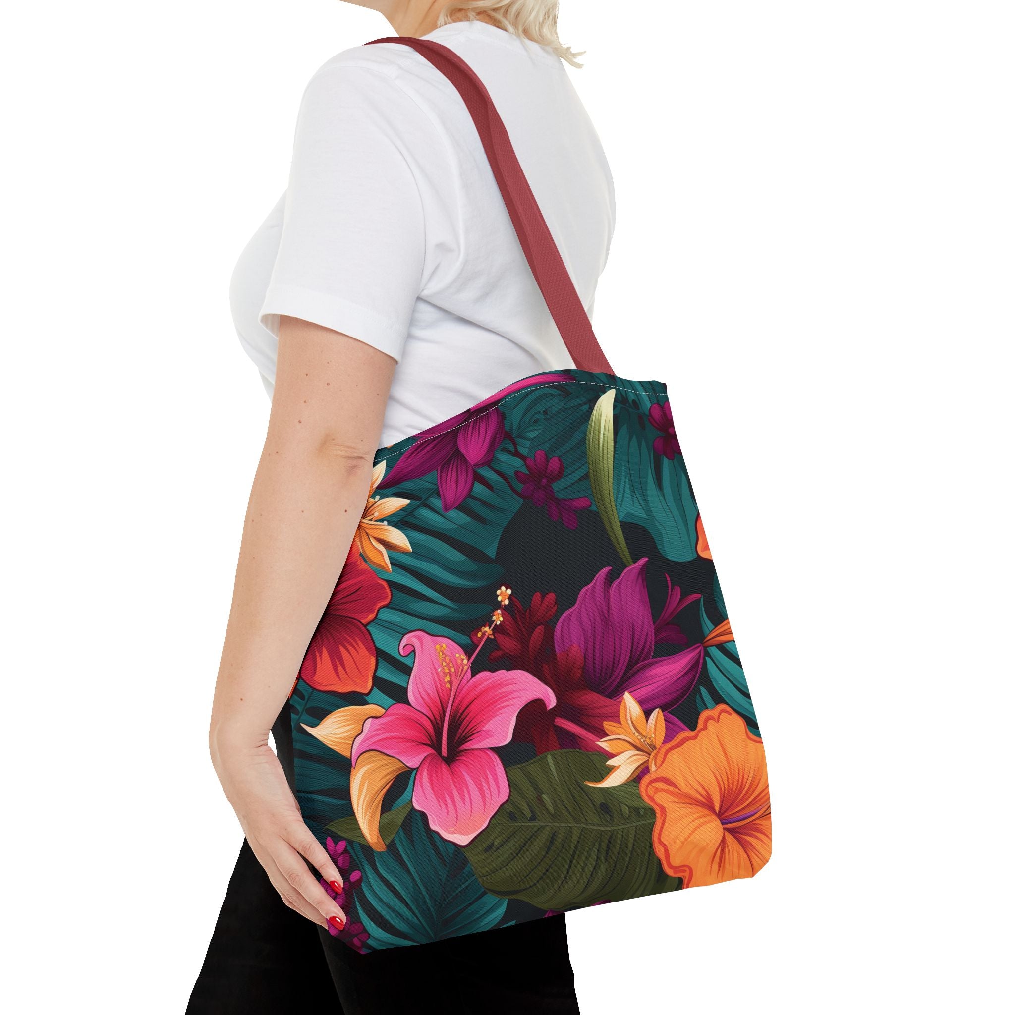 Tropical Floral Tote Bag - Perfect for Beach Days & Summer Outings