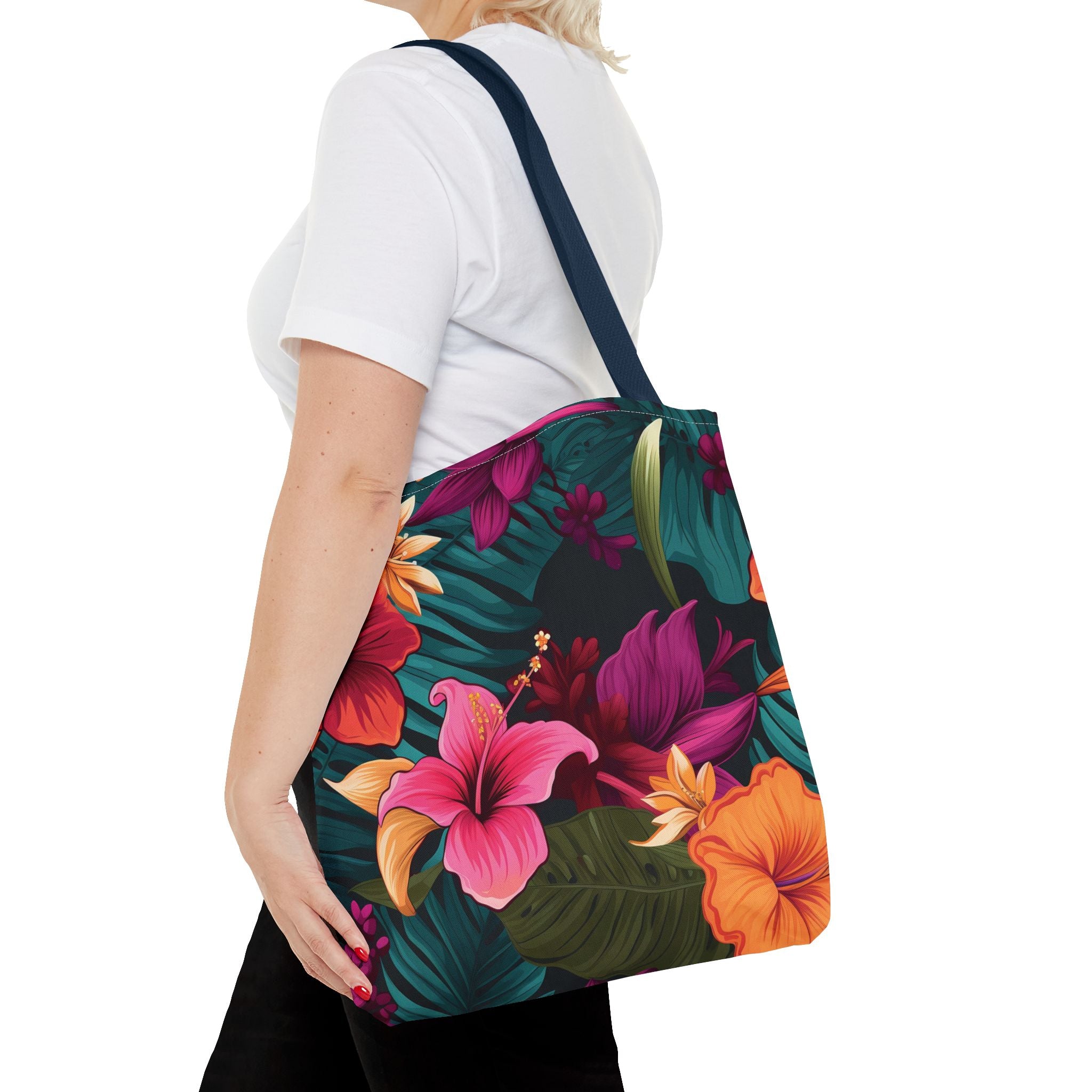 Tropical Floral Tote Bag - Perfect for Beach Days & Summer Outings