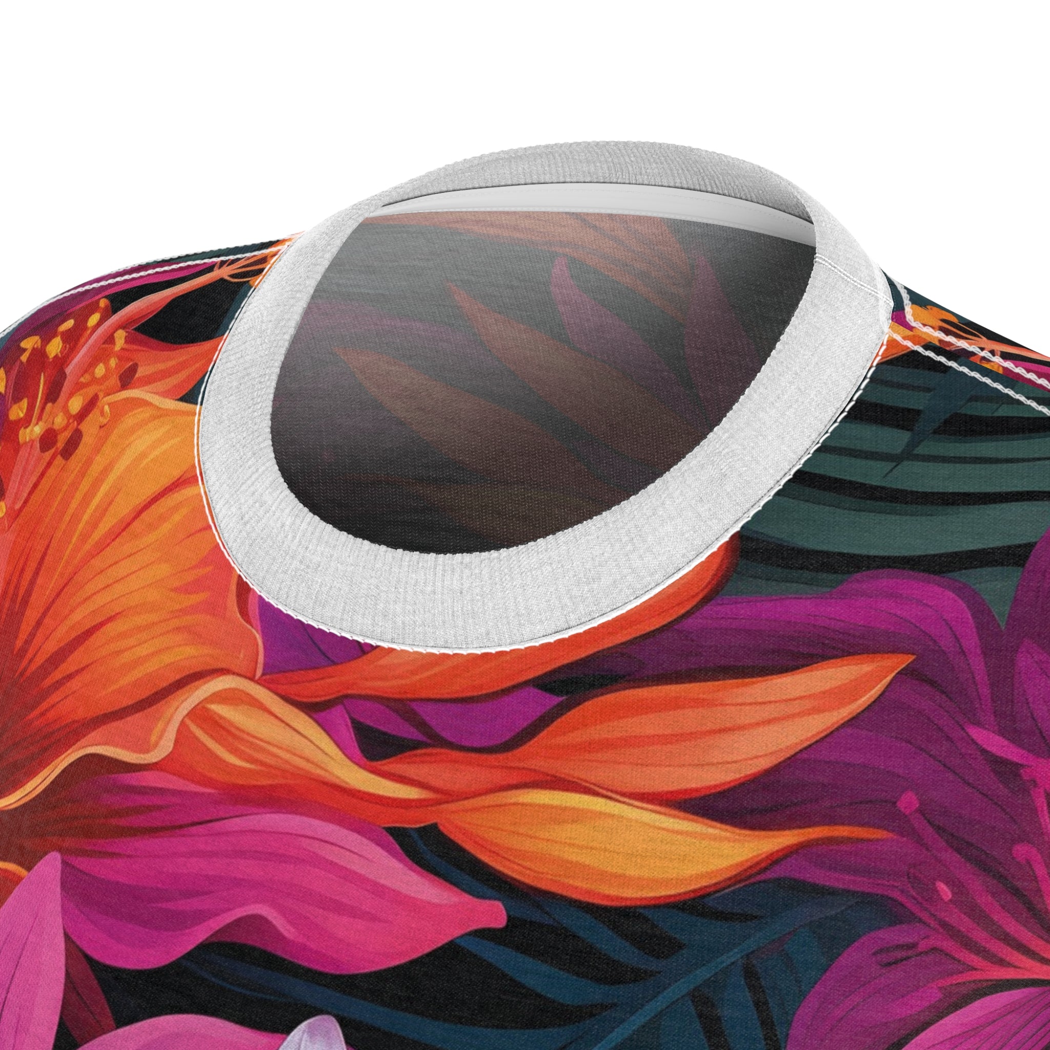 Tropical Floral Print Women's Tee - Vibrant Summer Style