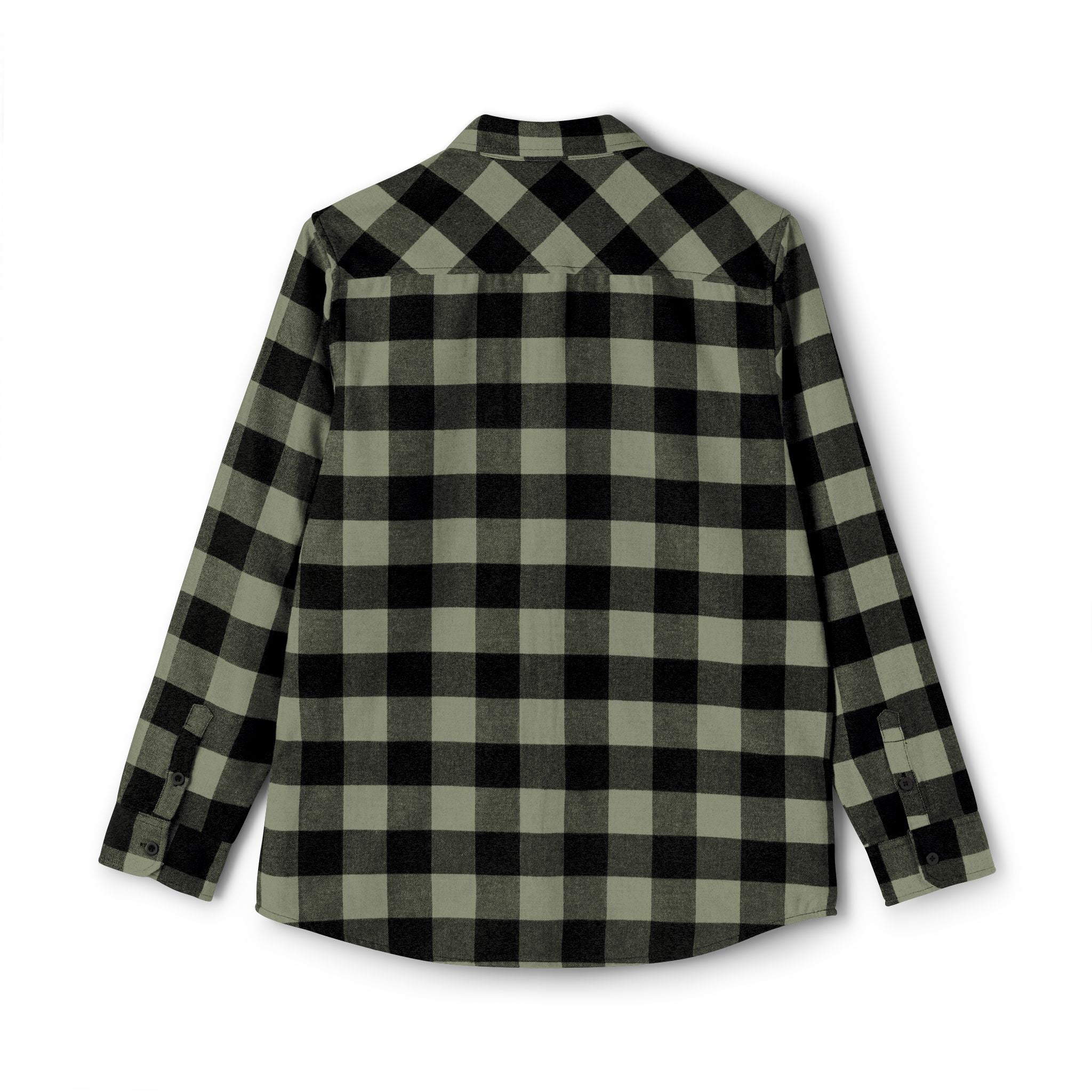 Cozy Comfort with a Purpose: The "Believe & Do" Unisex Flannel Shirt - Cozy Black and Green Plaid Design for Everyday Wear
