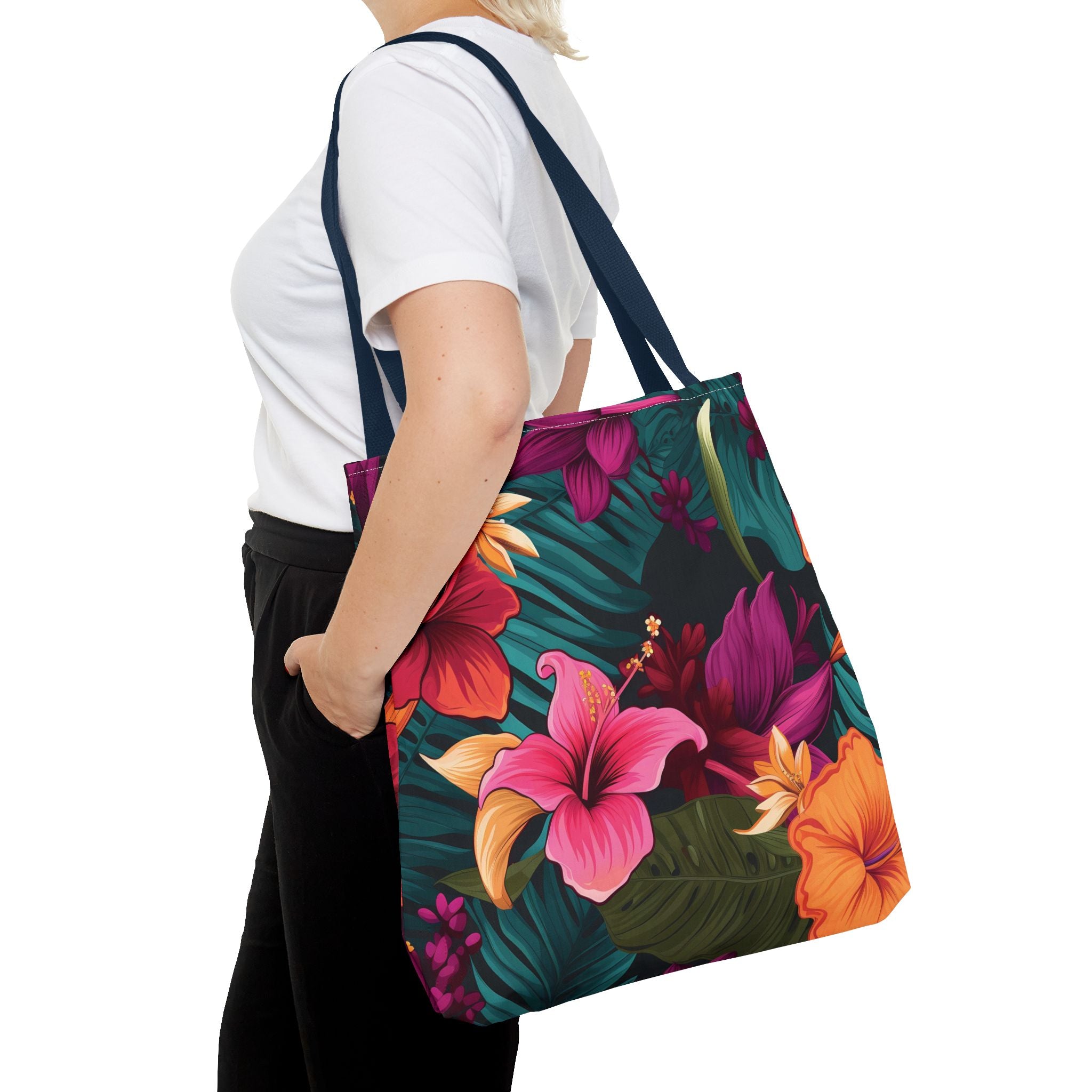 Tropical Floral Tote Bag - Perfect for Beach Days & Summer Outings