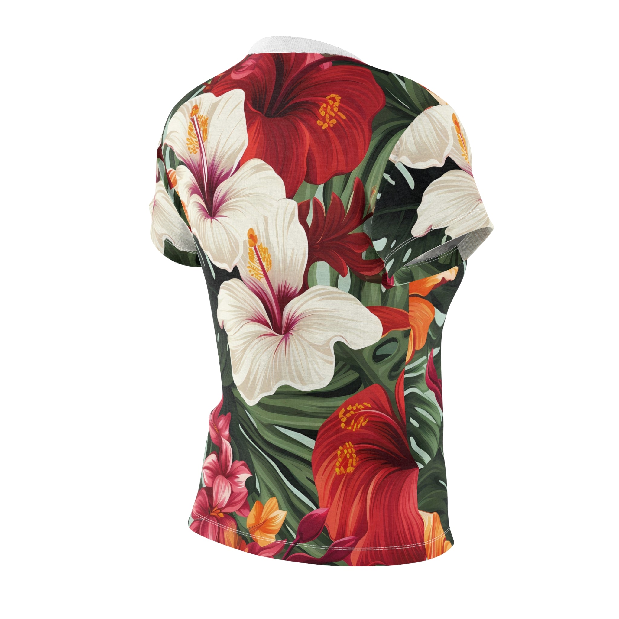 Tropical Floral Women's Tee – Vibrant Summer Style