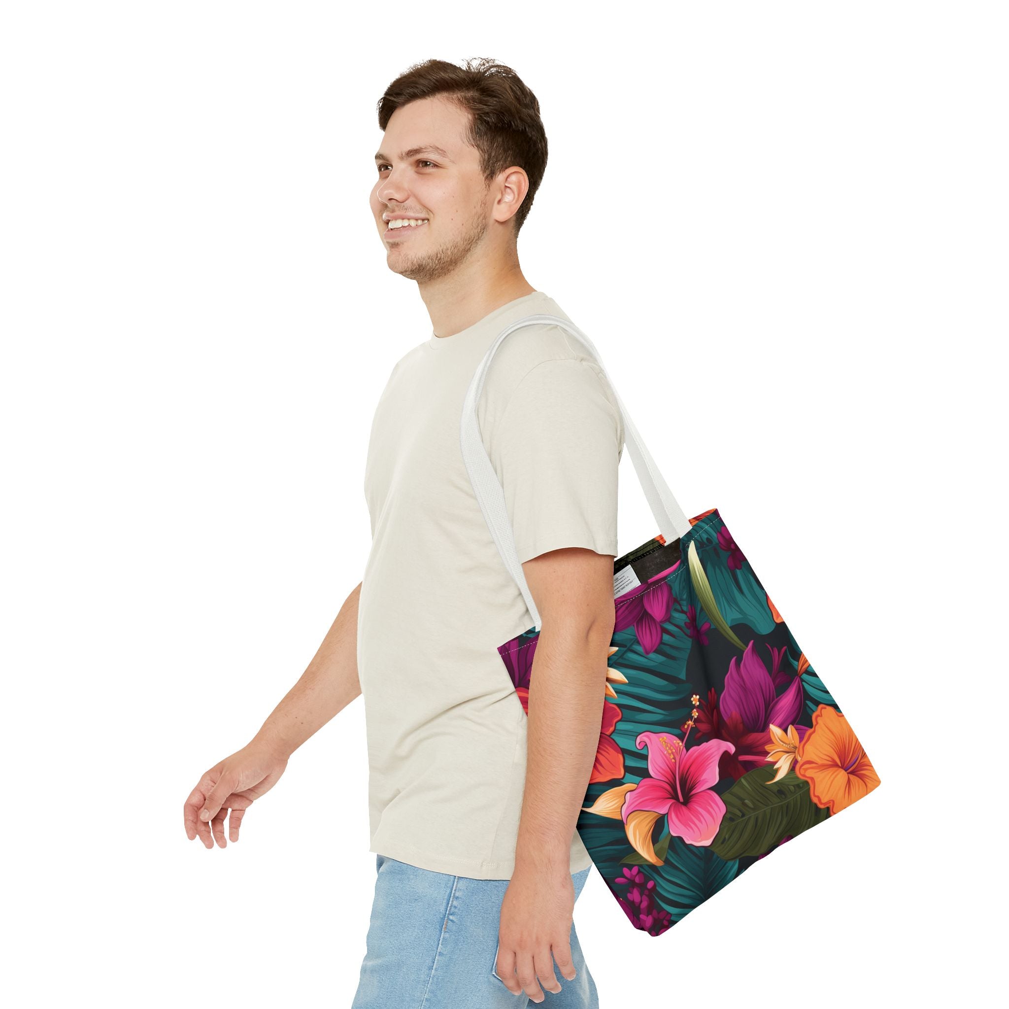 Tropical Floral Tote Bag - Perfect for Beach Days & Summer Outings