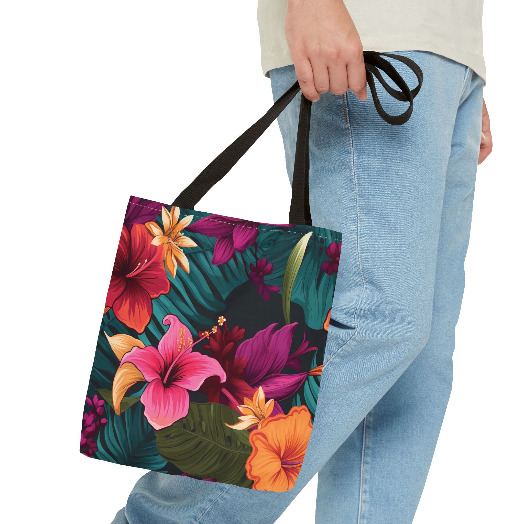Tropical Floral Tote Bag - Perfect for Beach Days & Summer Outings