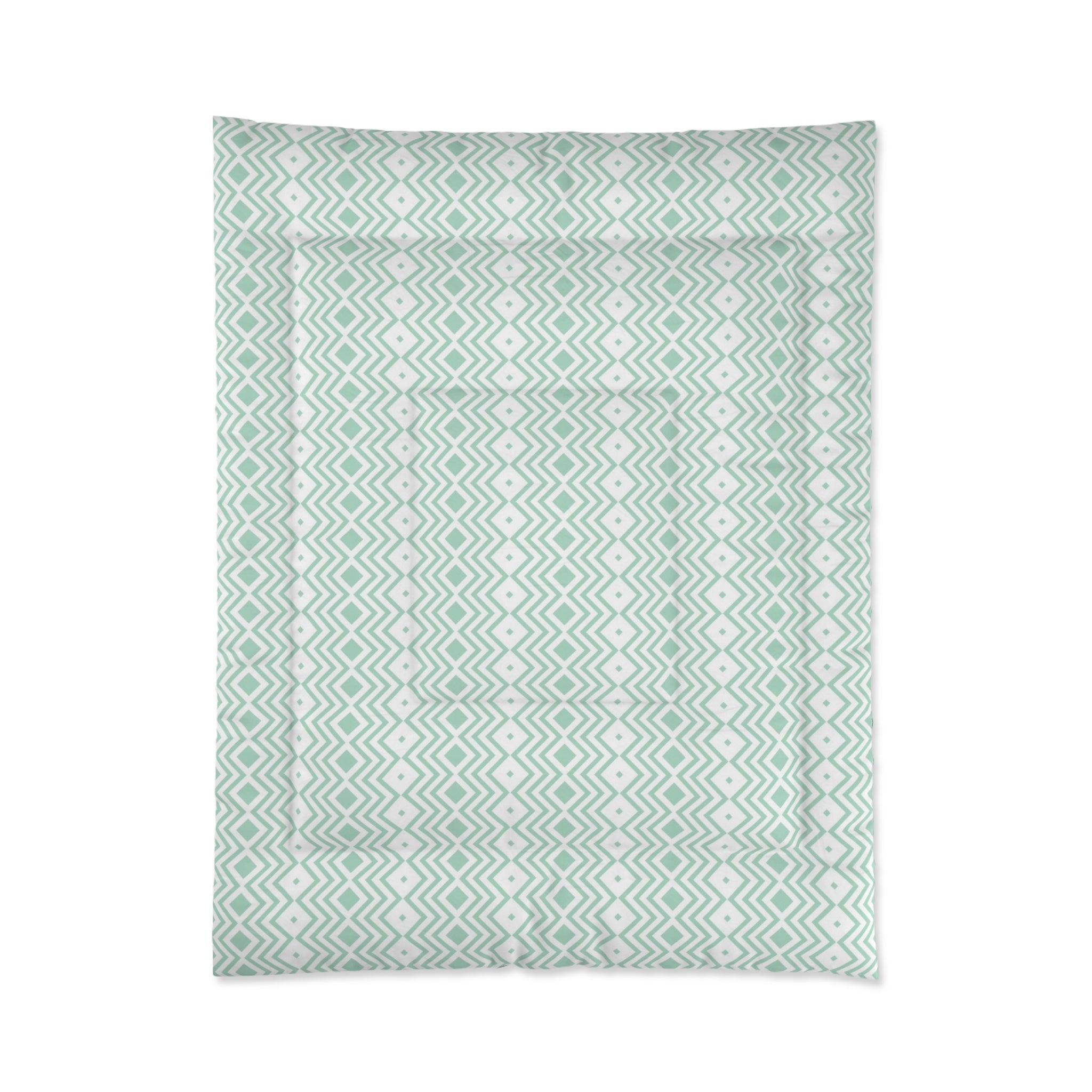 Mint Geometric Comforter - Modern Bedding for Cozy Spaces