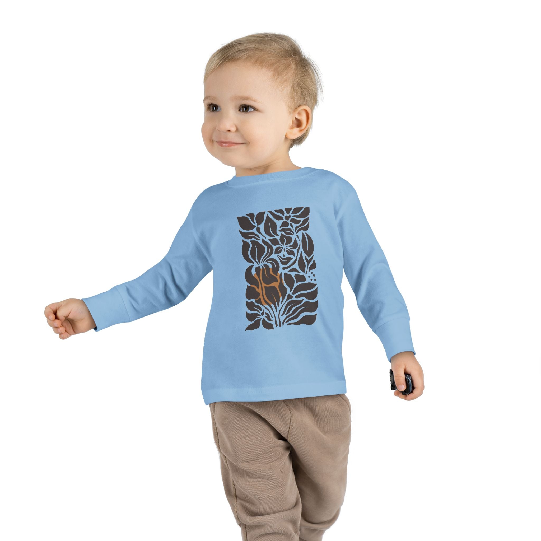 Botanical Toddler Long Sleeve Tee - Cute Nature-Inspired Design for Kids