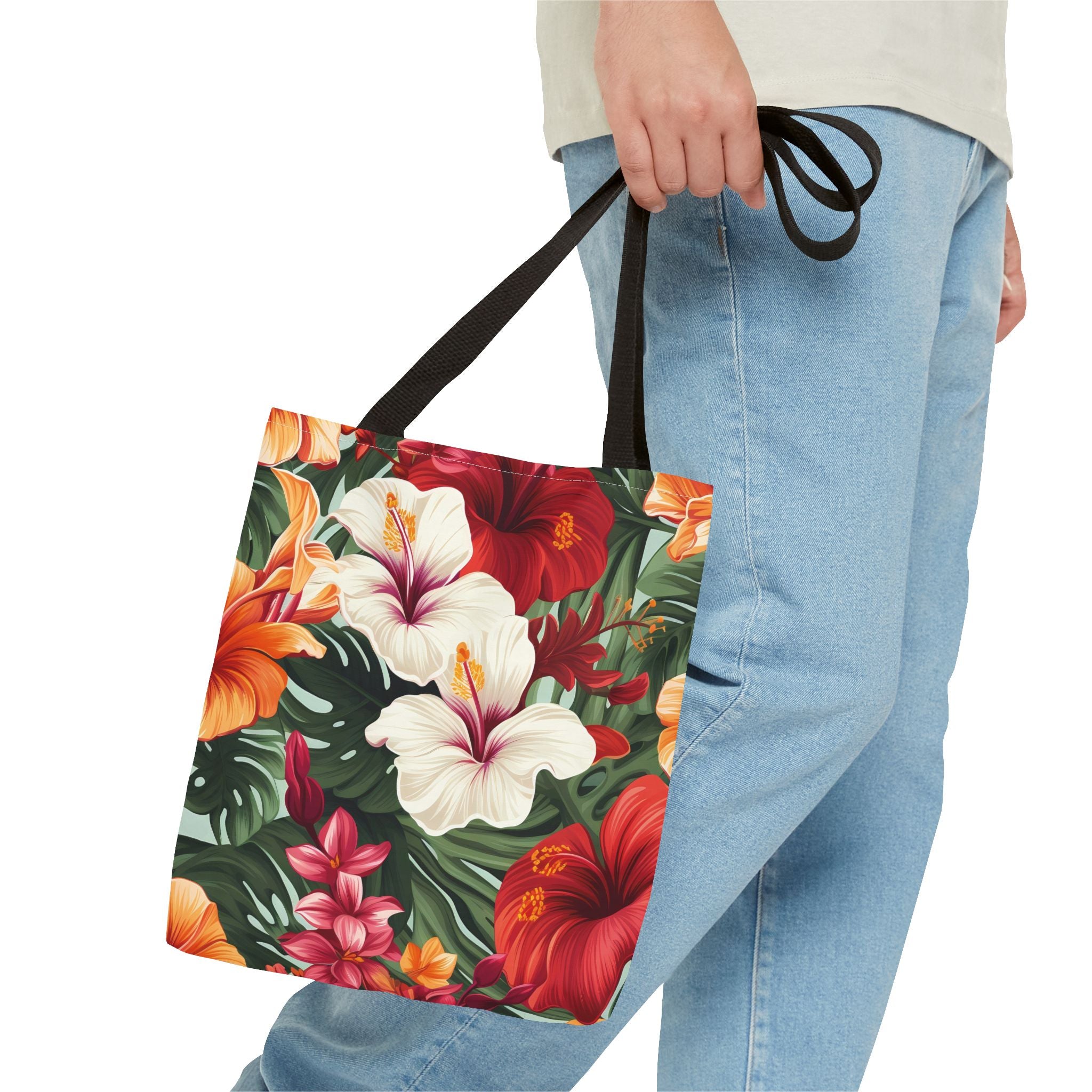 Tropical Floral Tote Bag - Stylish & Versatile for Everyday Use